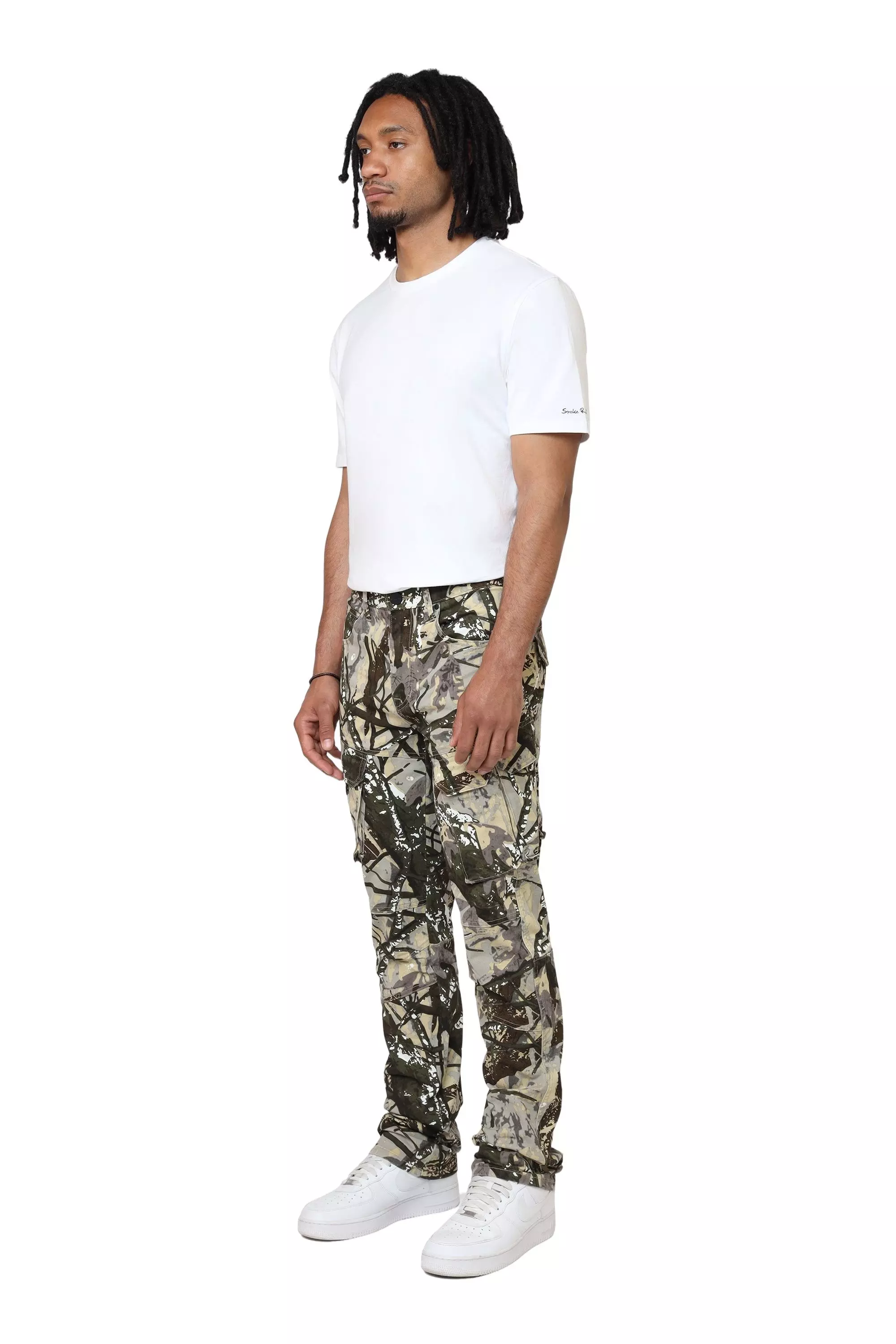 Smoke Rise Men's Straight Fit Twill Essential Cargo Pants - Hunting Camo - CAMOUFLAGE