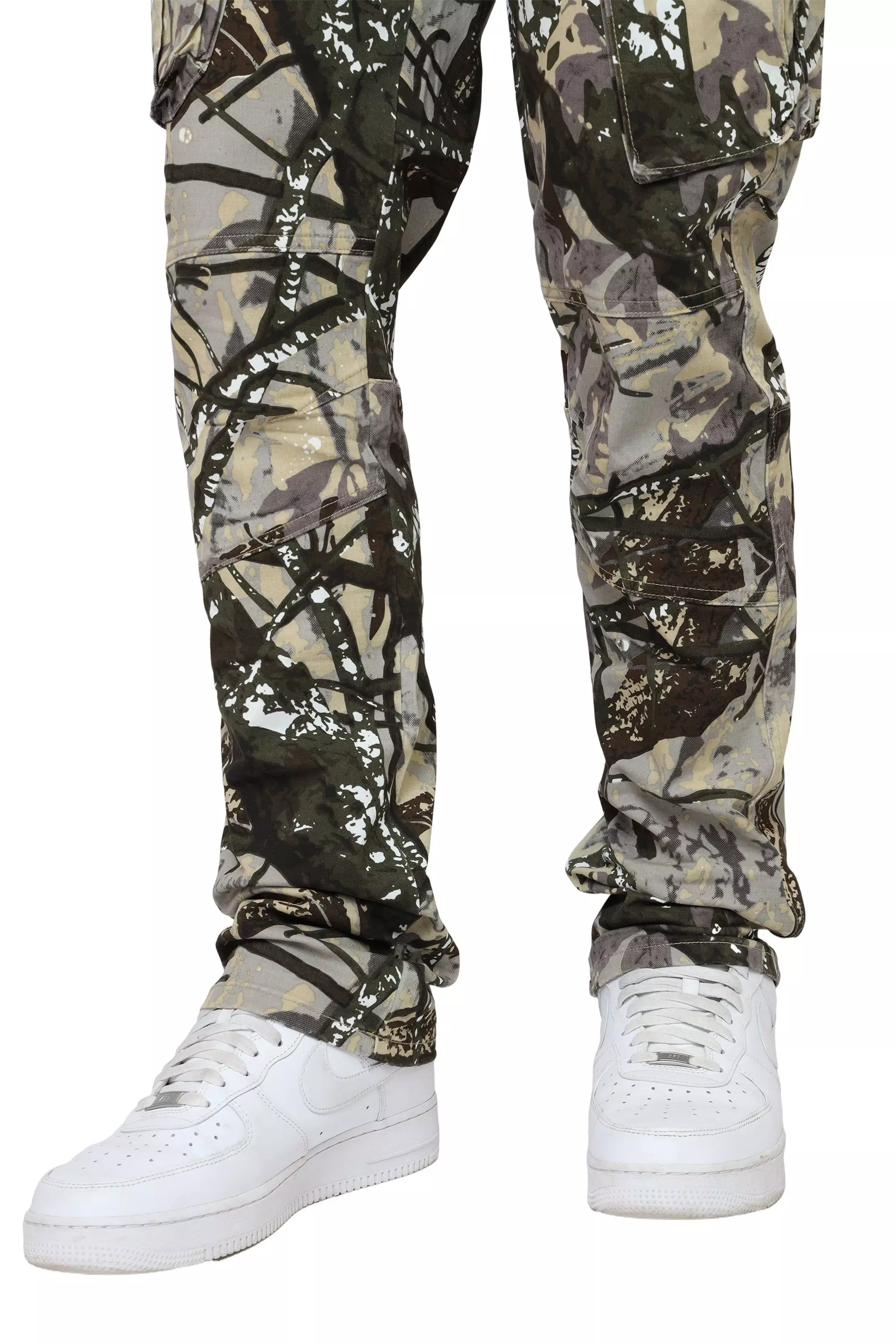 Smoke Rise Men's Straight Fit Twill Essential Cargo Pants - Hunting Camo - CAMOUFLAGE