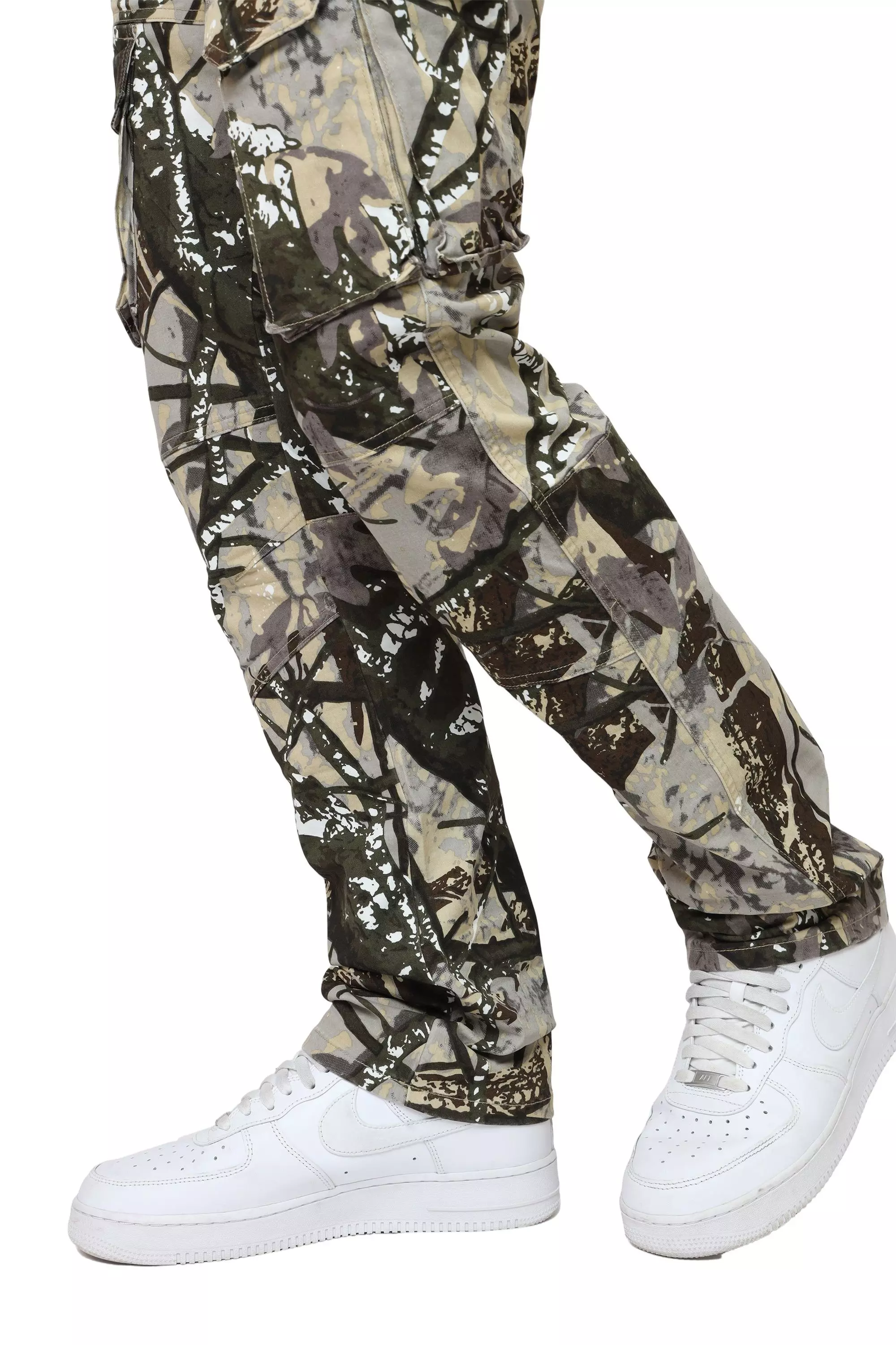 Smoke Rise Men's Straight Fit Twill Essential Cargo Pants - Hunting Camo - CAMOUFLAGE