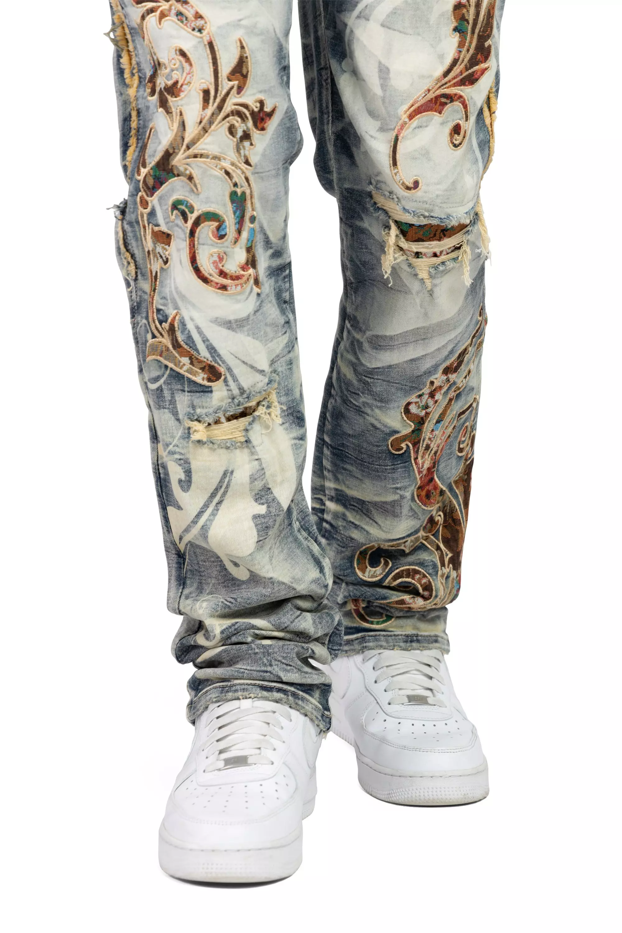 Smoke Rise Men's Slim Fit Tapestry Denim Jeans - Blue Toast - BLUE