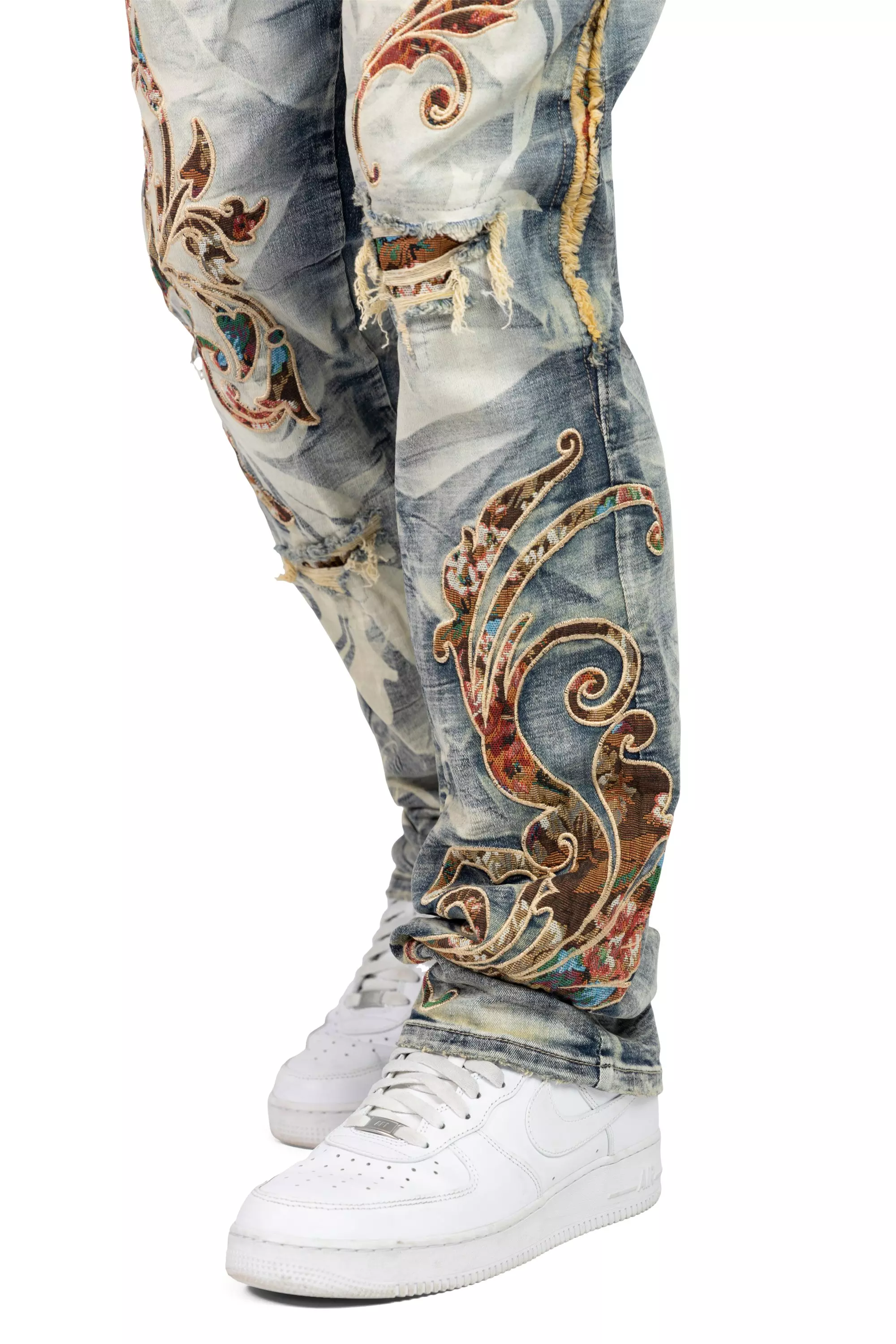 Smoke Rise Men's Slim Fit Tapestry Denim Jeans - Blue Toast - BLUE