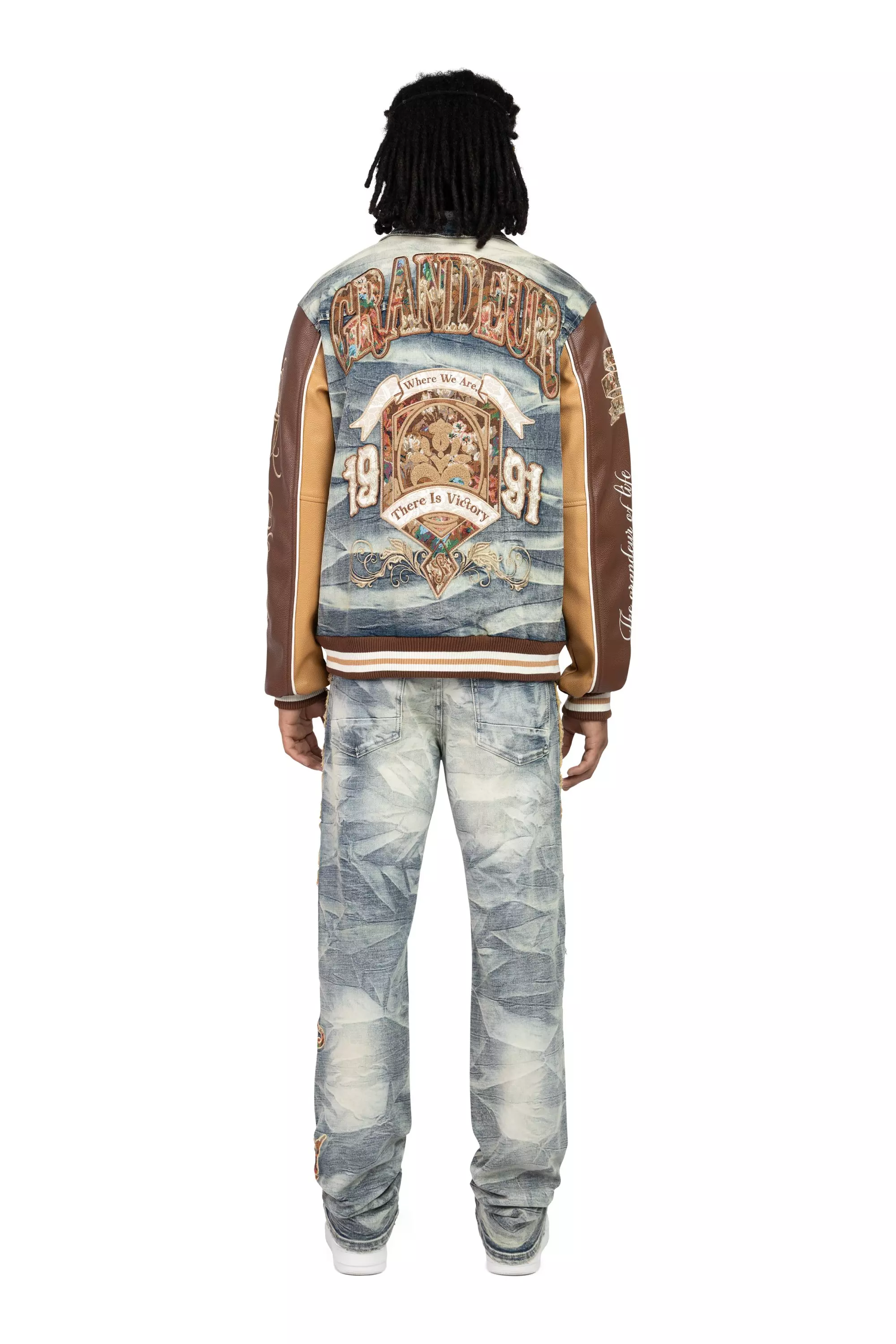 Smoke Rise Men's Slim Fit Tapestry Denim Jeans - Blue Toast - BLUE