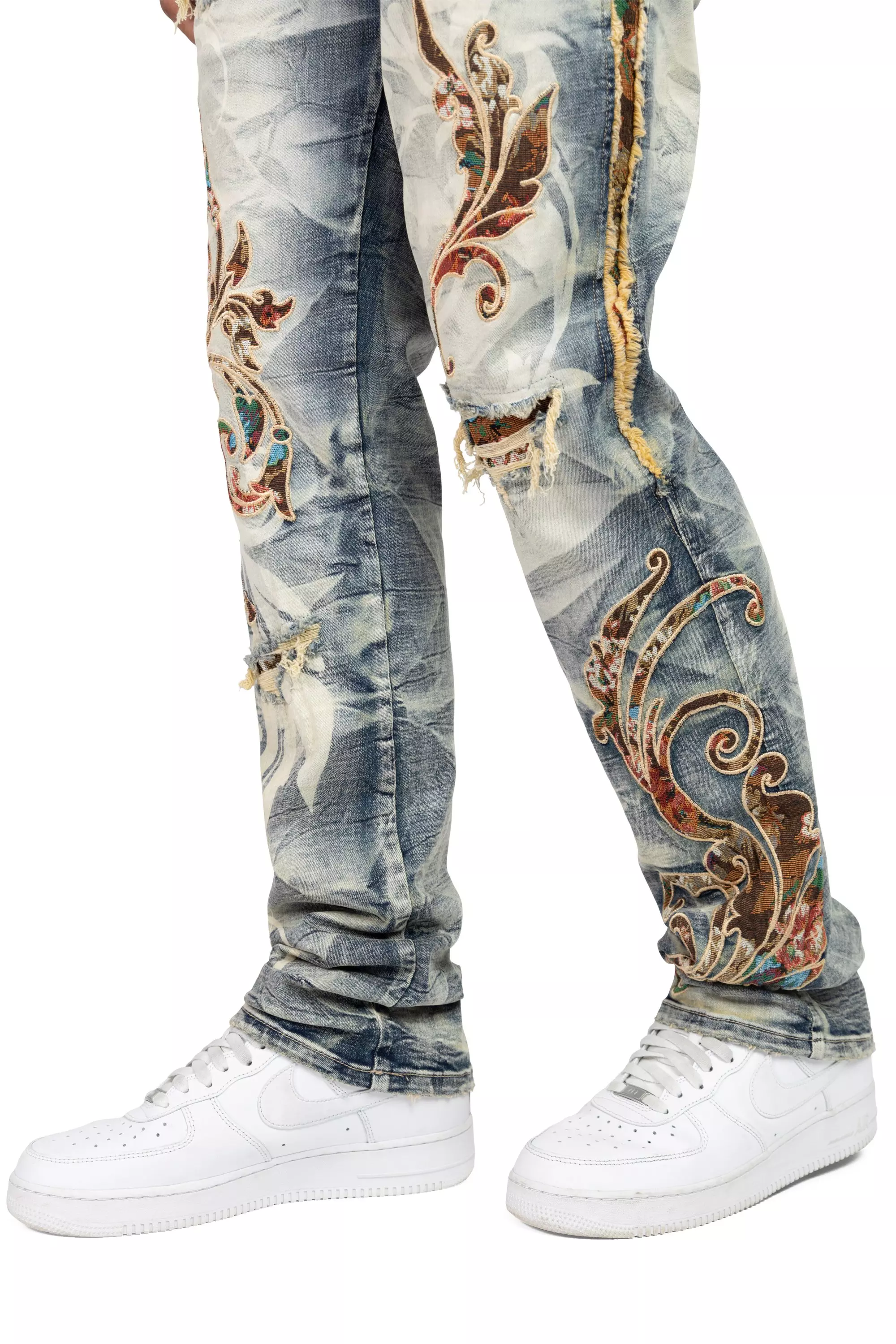 Smoke Rise Men's Slim Fit Tapestry Denim Jeans - Blue Toast - BLUE