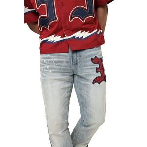 Smoke Rise Men's Stacked Flair Leg Triumph Denim Jeans - Palma Blue