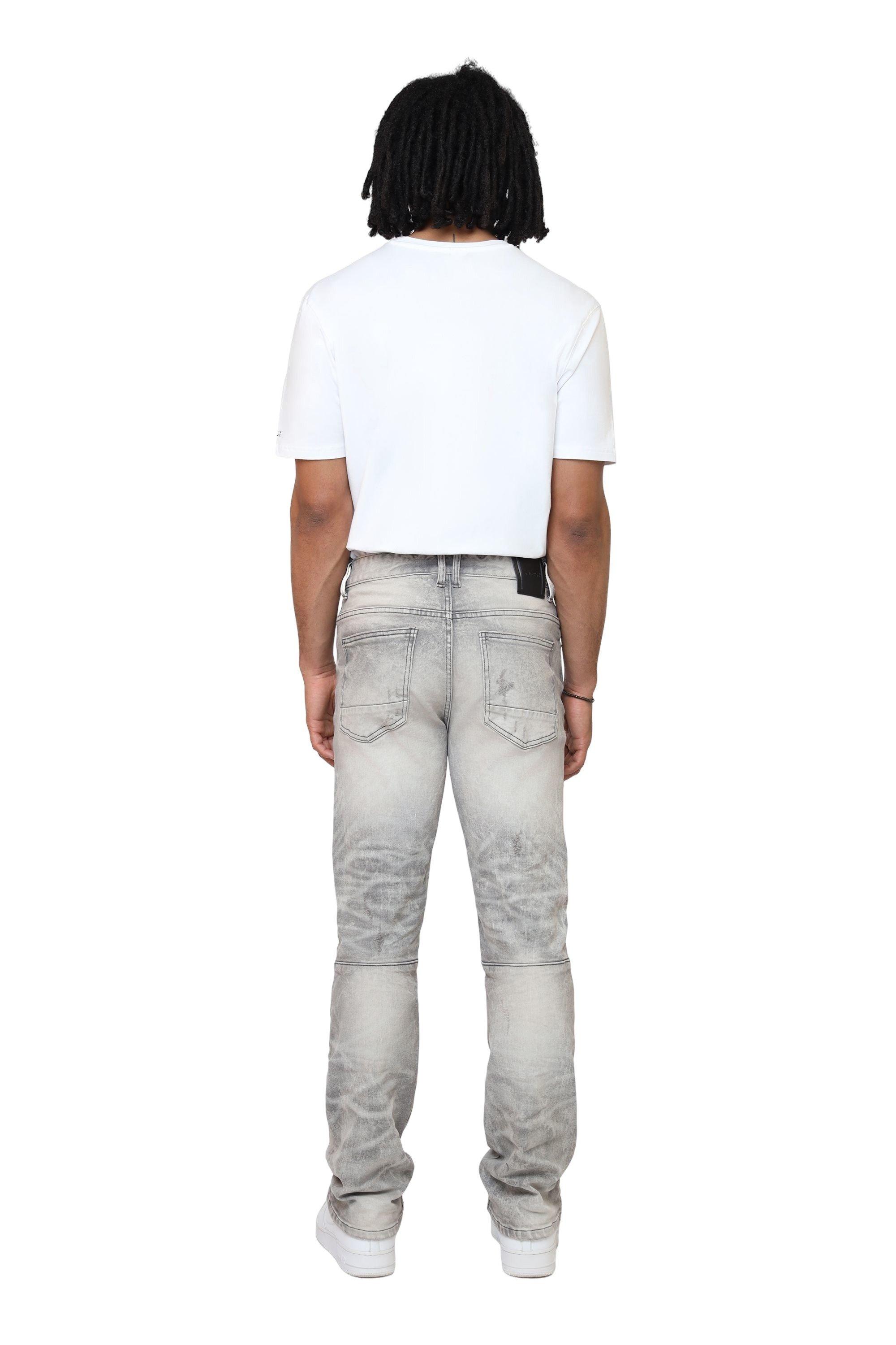 Smoke Rise Men's Straight Fit Denim Jeans - Pumice Grey - GREY Thumbnail View 2