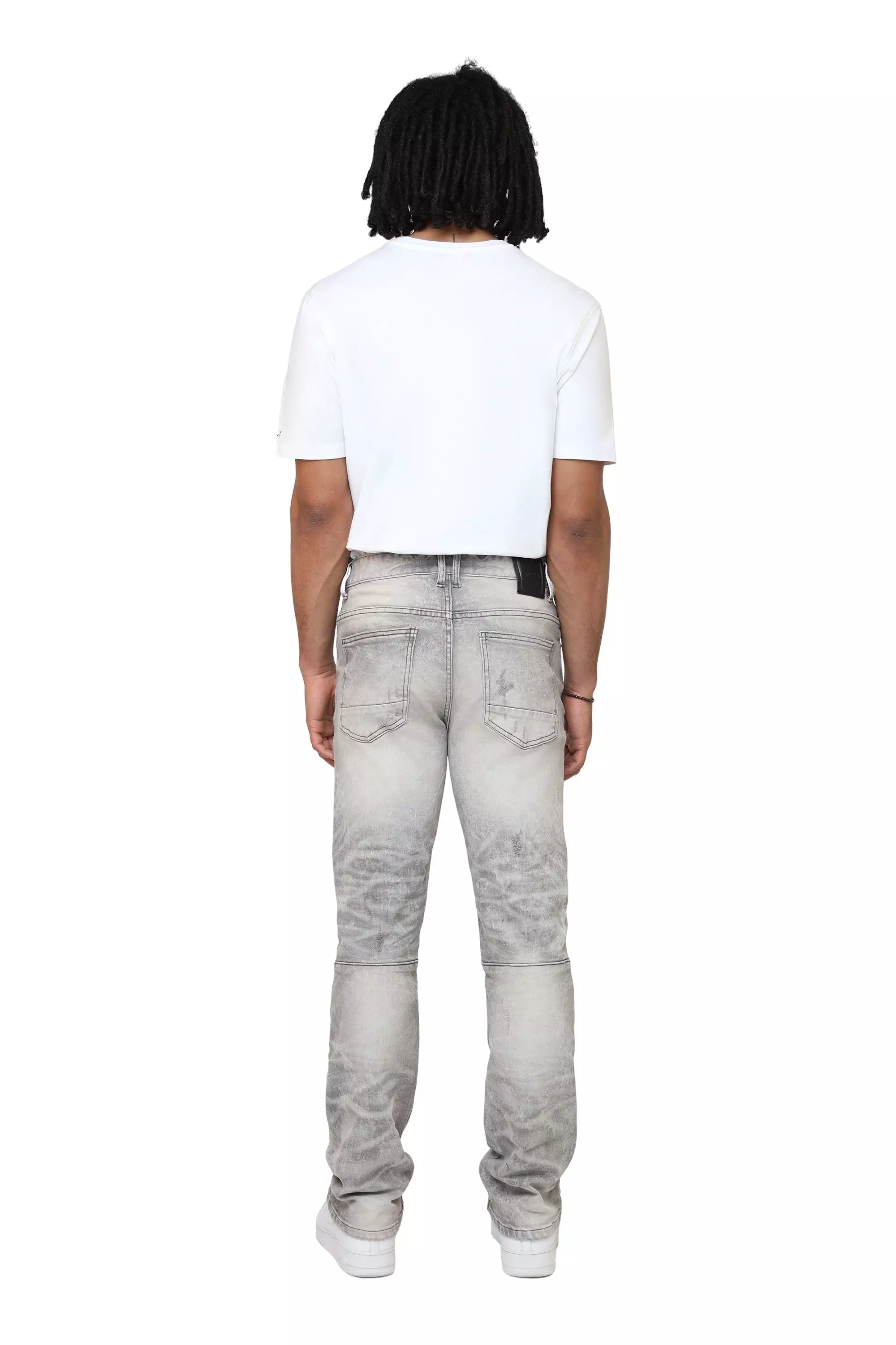 Smoke Rise Men's Straight Fit Denim Jeans - Pumice Grey - GREY