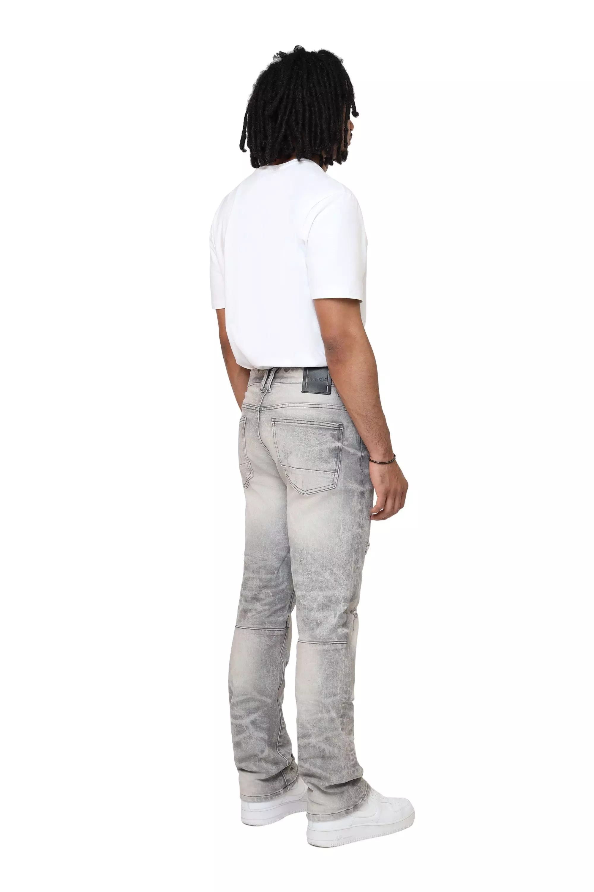 Smoke Rise Men's Straight Fit Denim Jeans - Pumice Grey - GREY