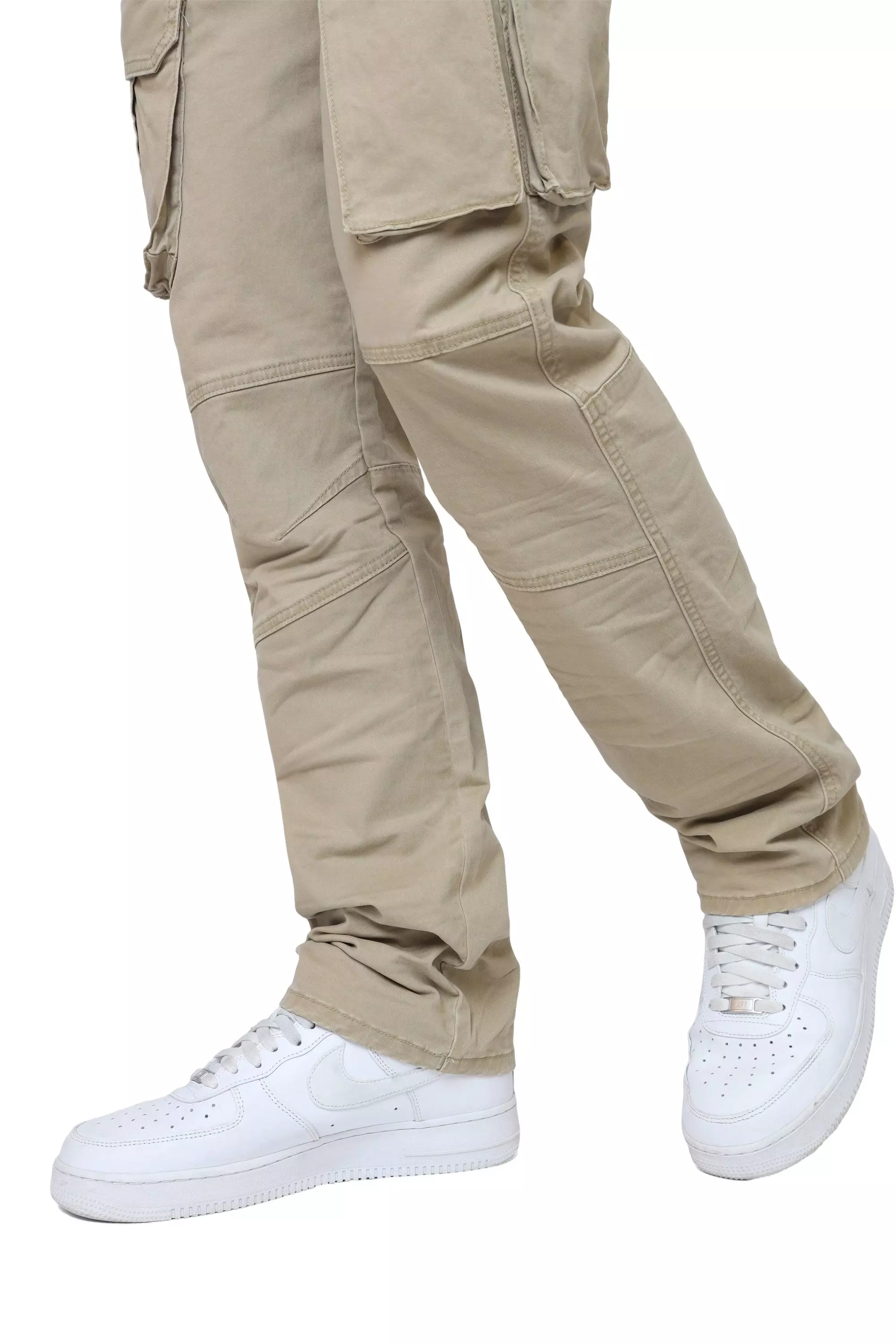 Smoke Rise Men's Twill Essential Cargo Pants - Khaki - KHAKI