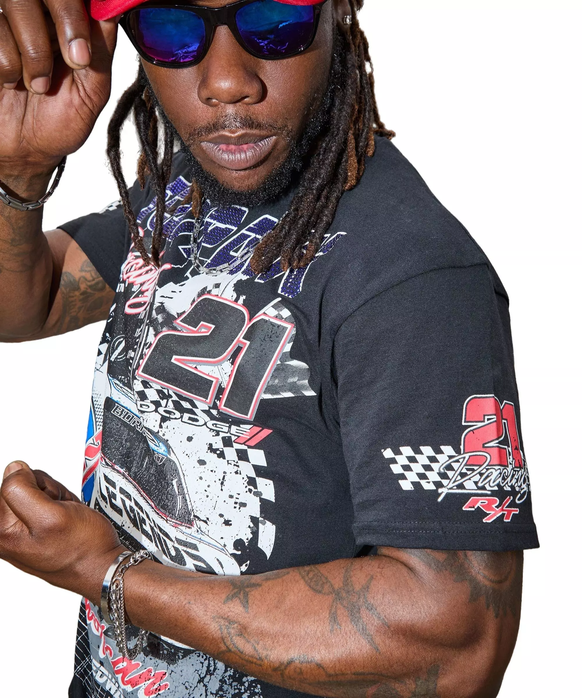 Reason Men's Scatpack Rhinestone Tee - Black - BLACK