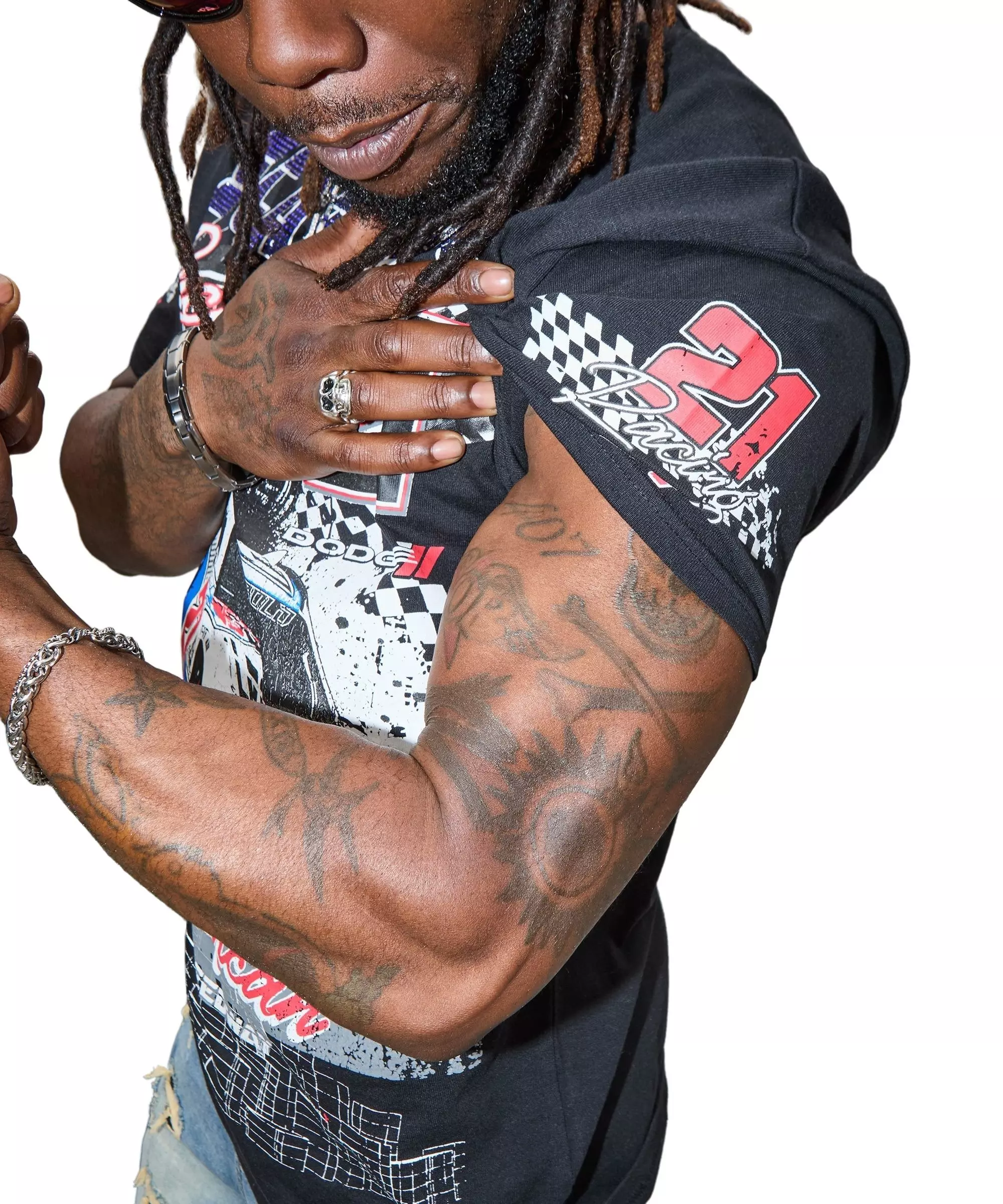 Reason Men's Scatpack Rhinestone Tee - Black - BLACK