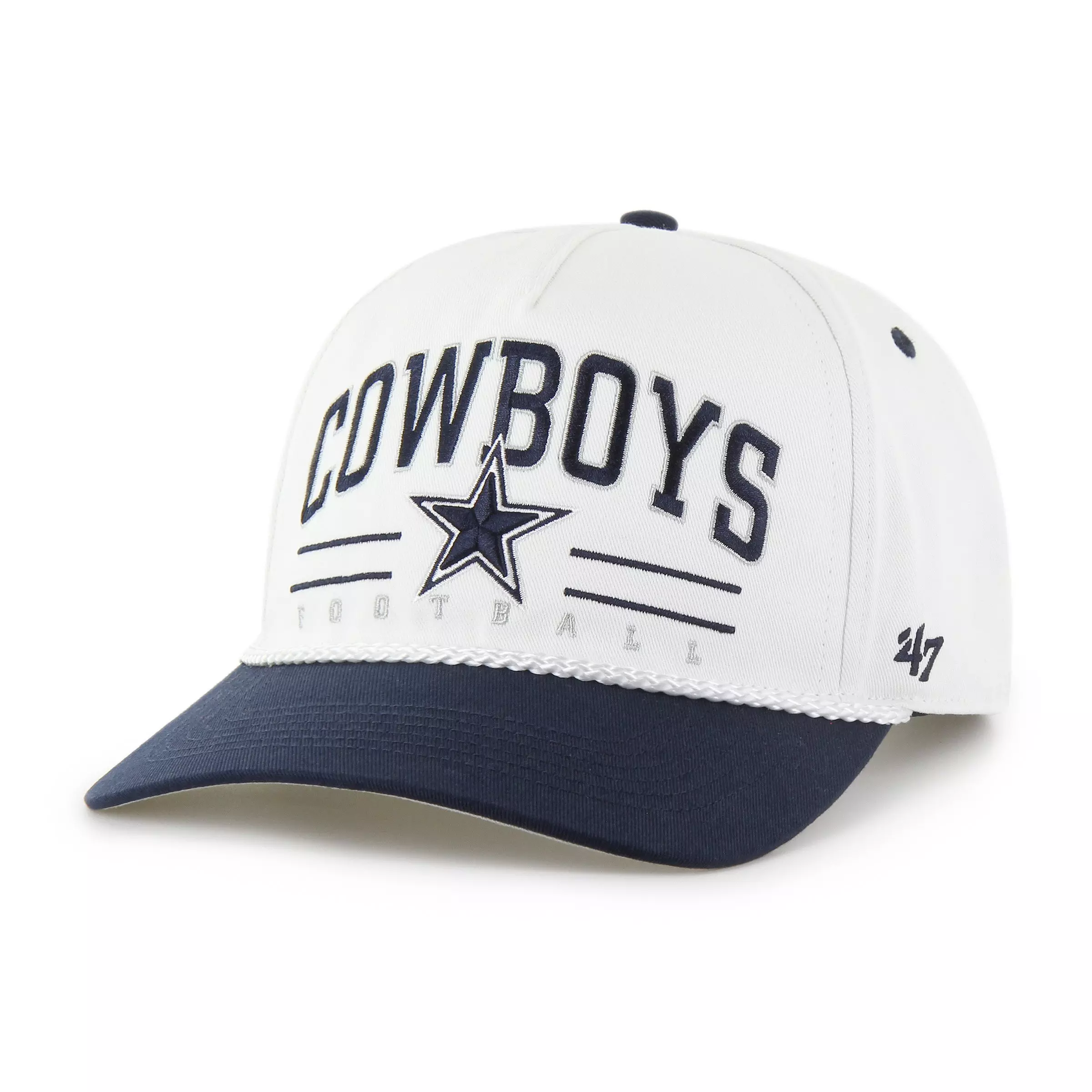'47 Dallas Cowboys Roscoe Hitch Snapback Hat-Navy - WHITE