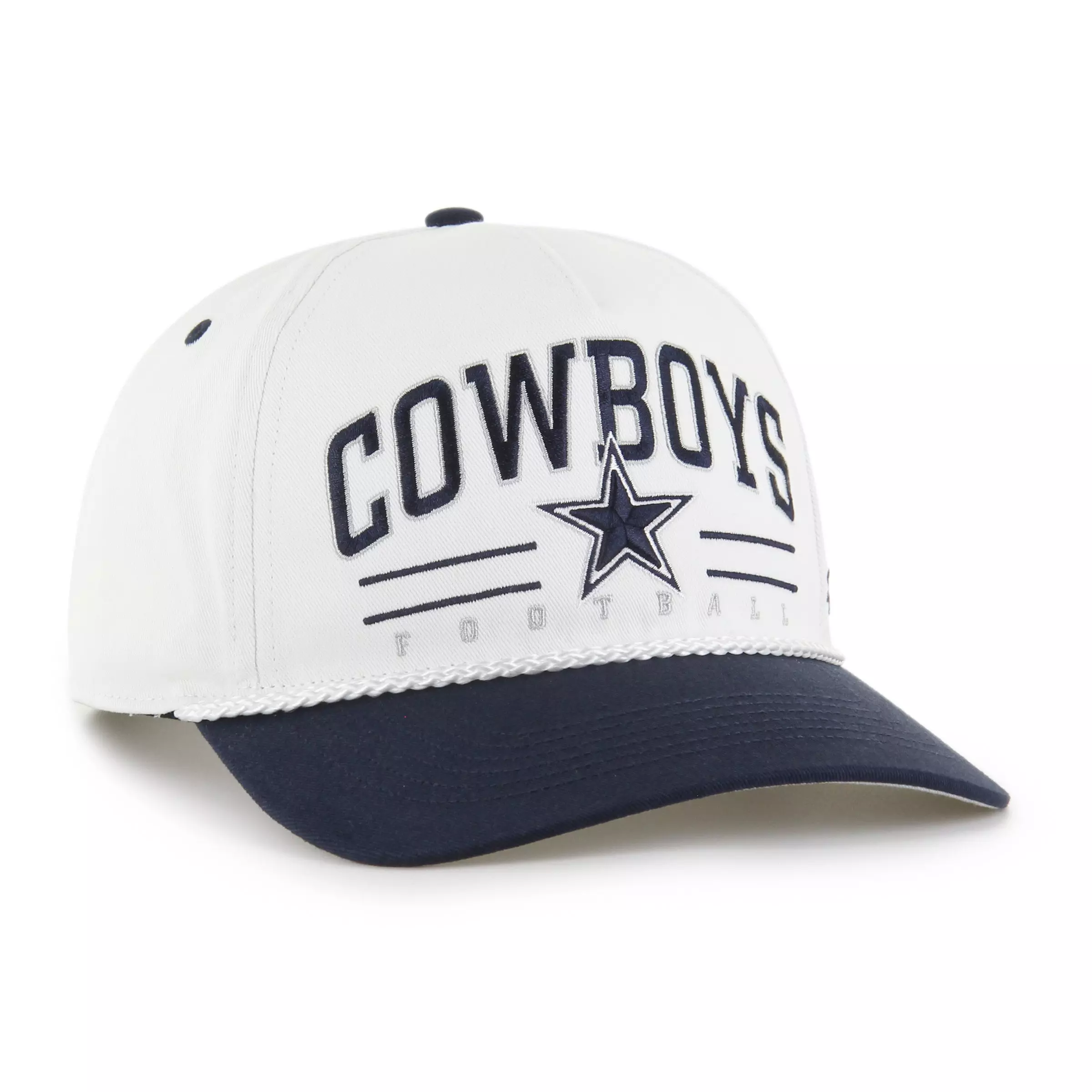 47 Dallas Cowboys Roscoe Hitch Snapback Hat - White/Navy - WHITE