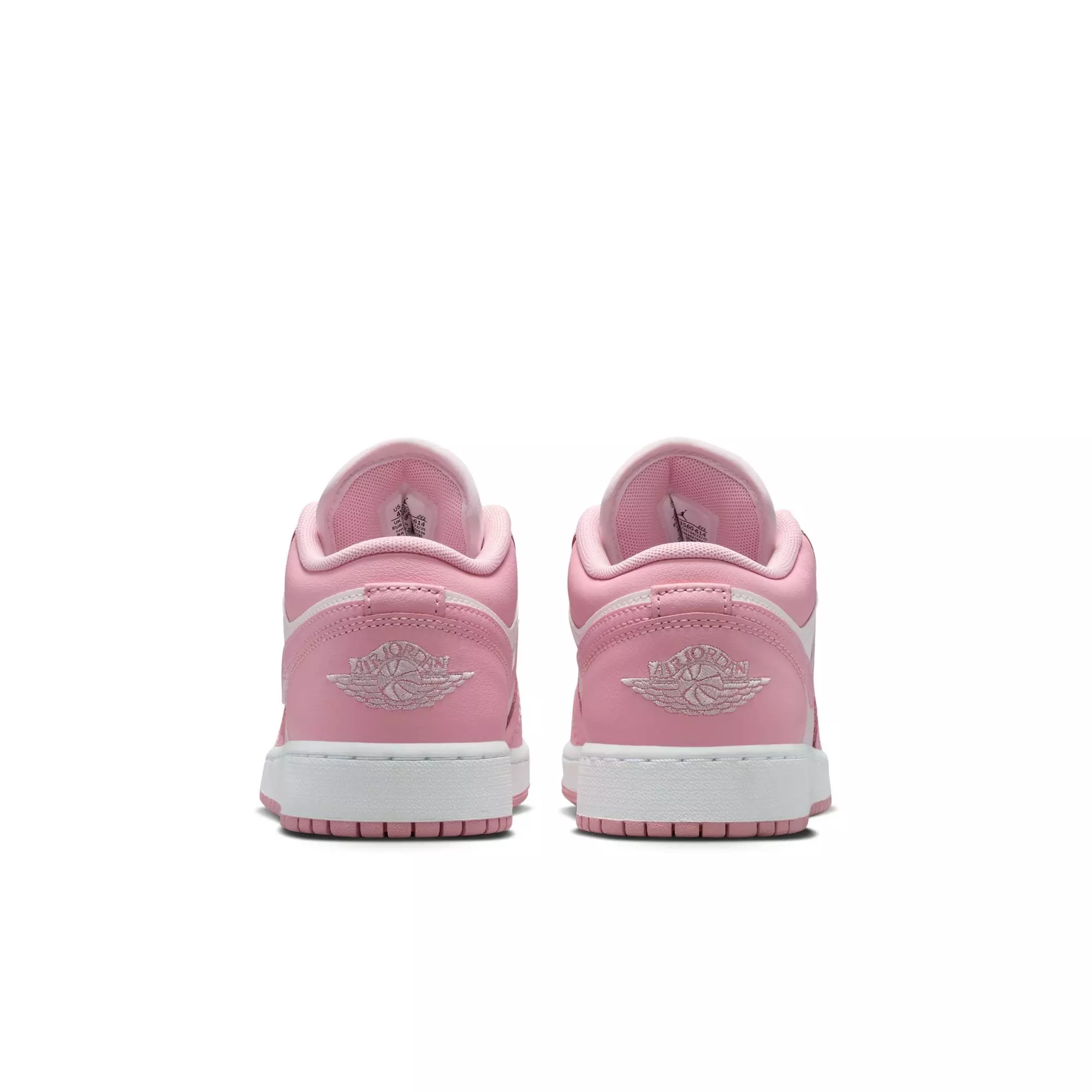 Jordan 1 Low "Med Soft Pink/Pearl Pink/White" Grade School Girls' Shoe - PINK/WHITE