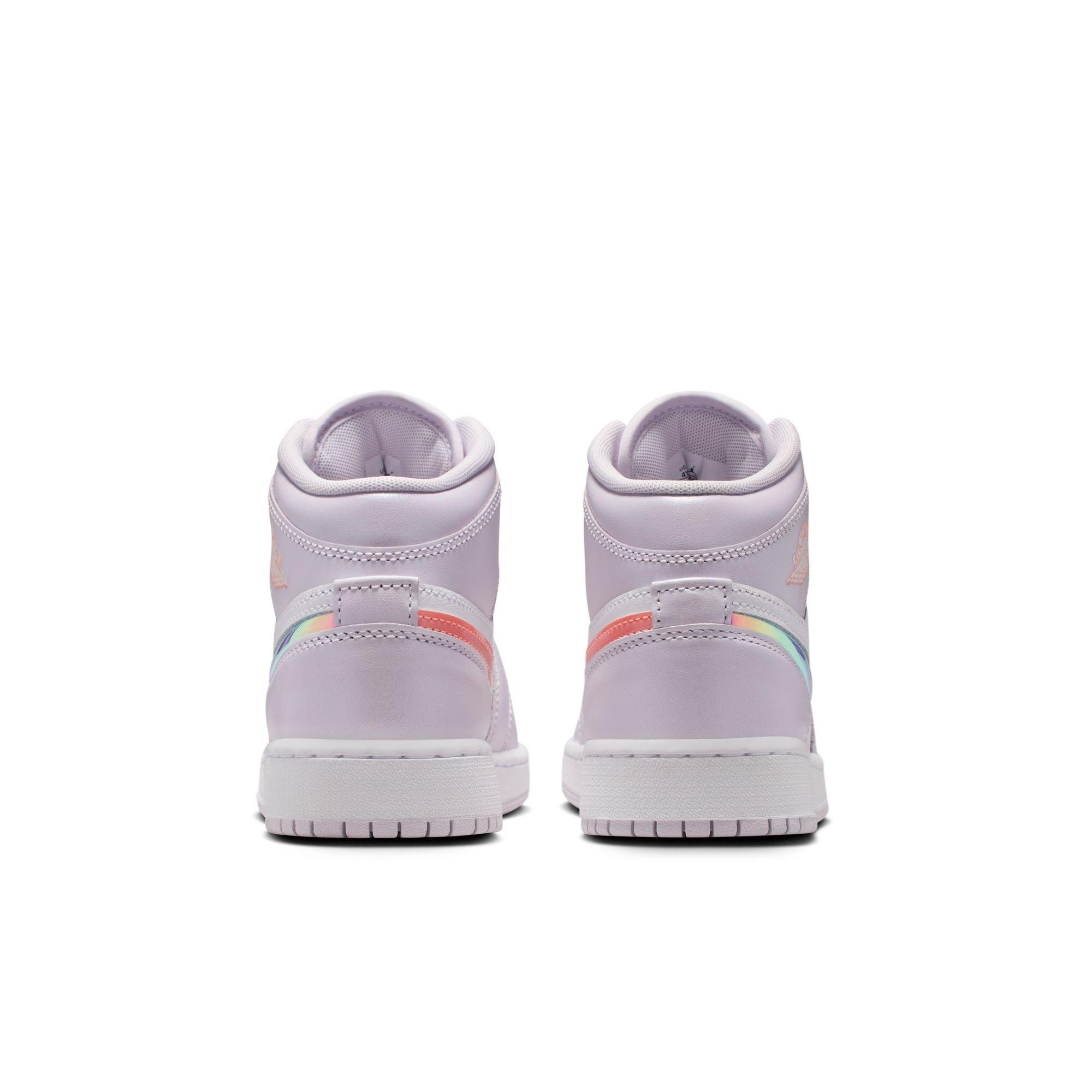 Jordan 1 Mid SE Grade School Girls' "Barely Grape/Atomic Pink/White" Shoe