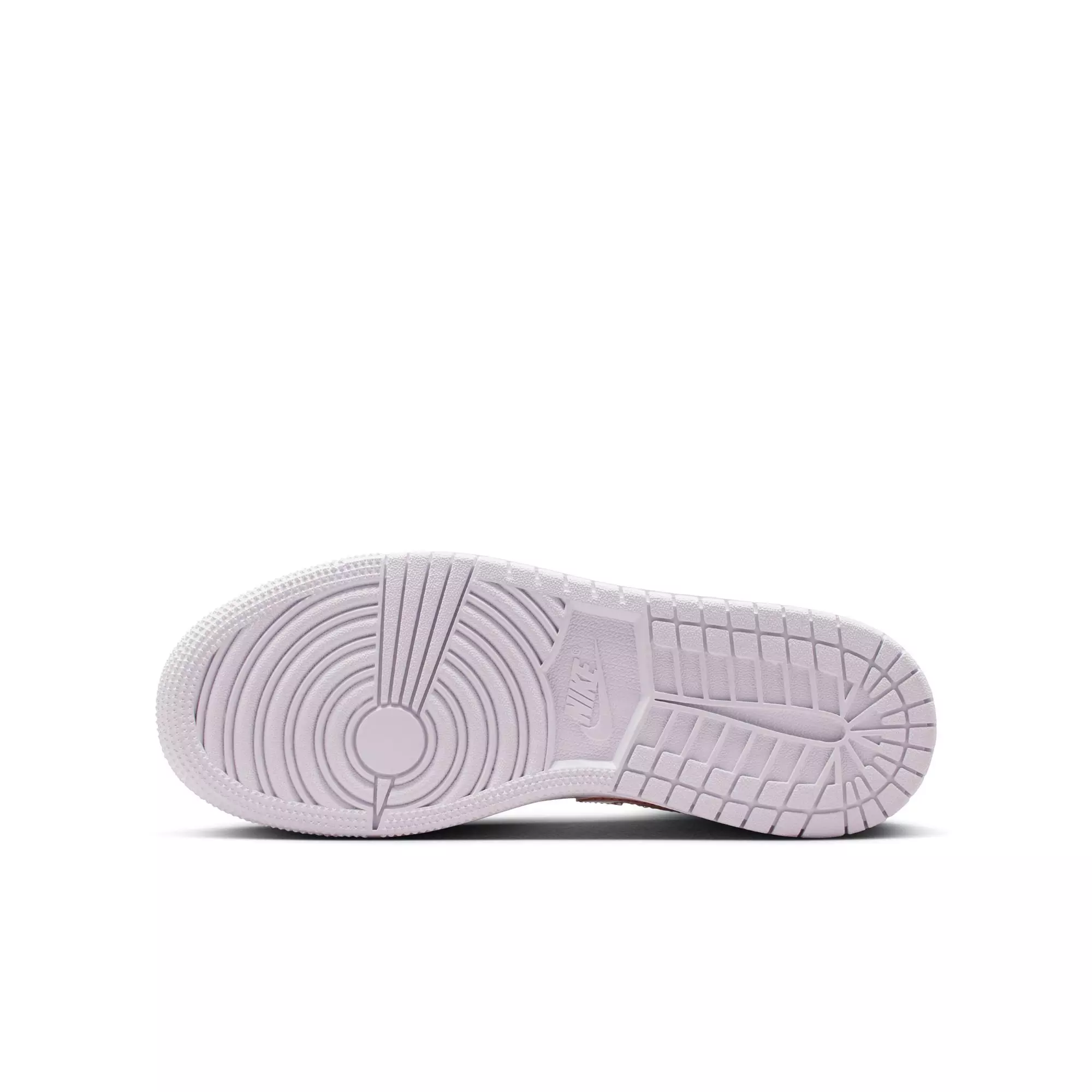 Jordan 1 Mid SE "Barely Grape/Atomic Pink/White" Grade School Girls' Shoe - PURPLE/PINK