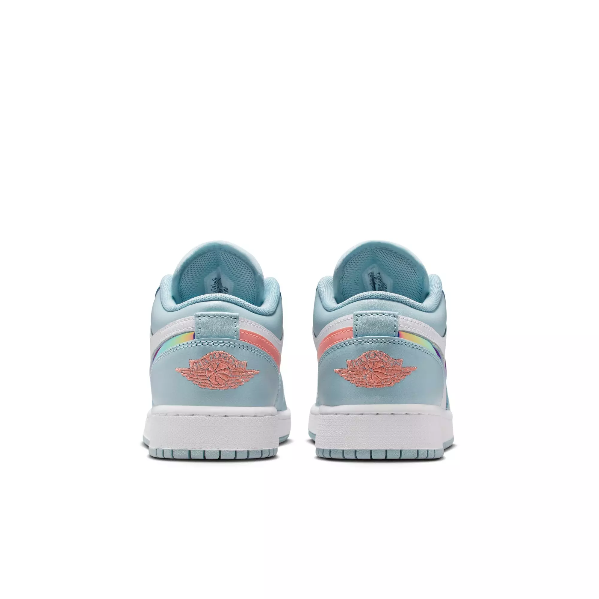 Jordan 1 Low "Ocean Bliss/Atomic Pink/White" Grade School Girls' Shoe - PURPLE/PINK