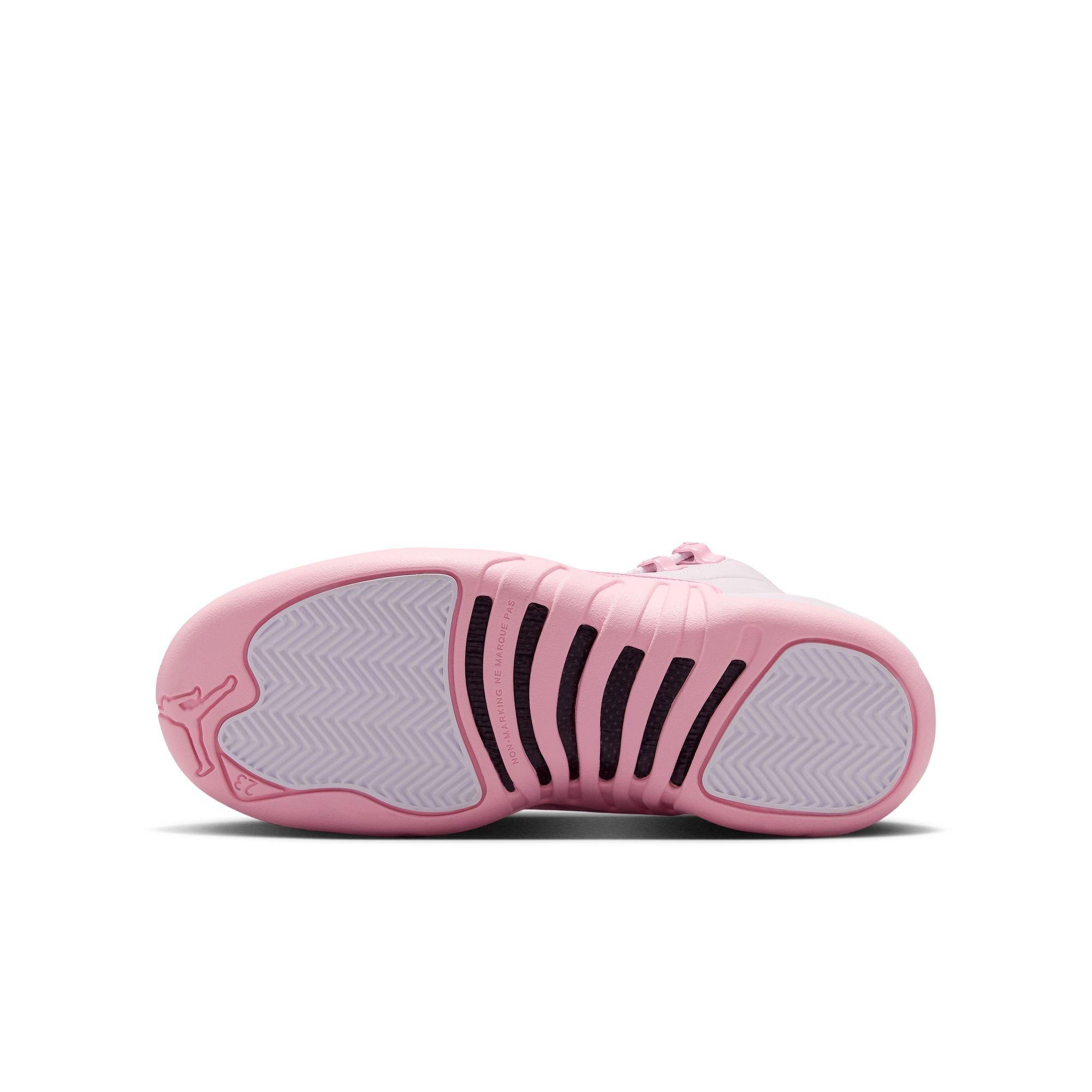 Jordan 12 Retro &ldquo;Pearl Pink" Grade School Girl's Shoe - PEARL PINK/SOFT PINK Thumbnail View 11