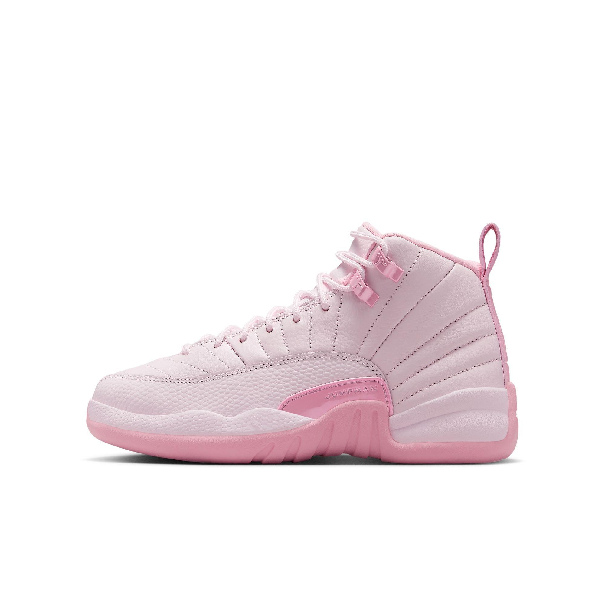 Jordan 12 Retro &ldquo;Pearl Pink" Grade School Girl's Shoe - PEARL PINK/SOFT PINK Thumbnail View 7