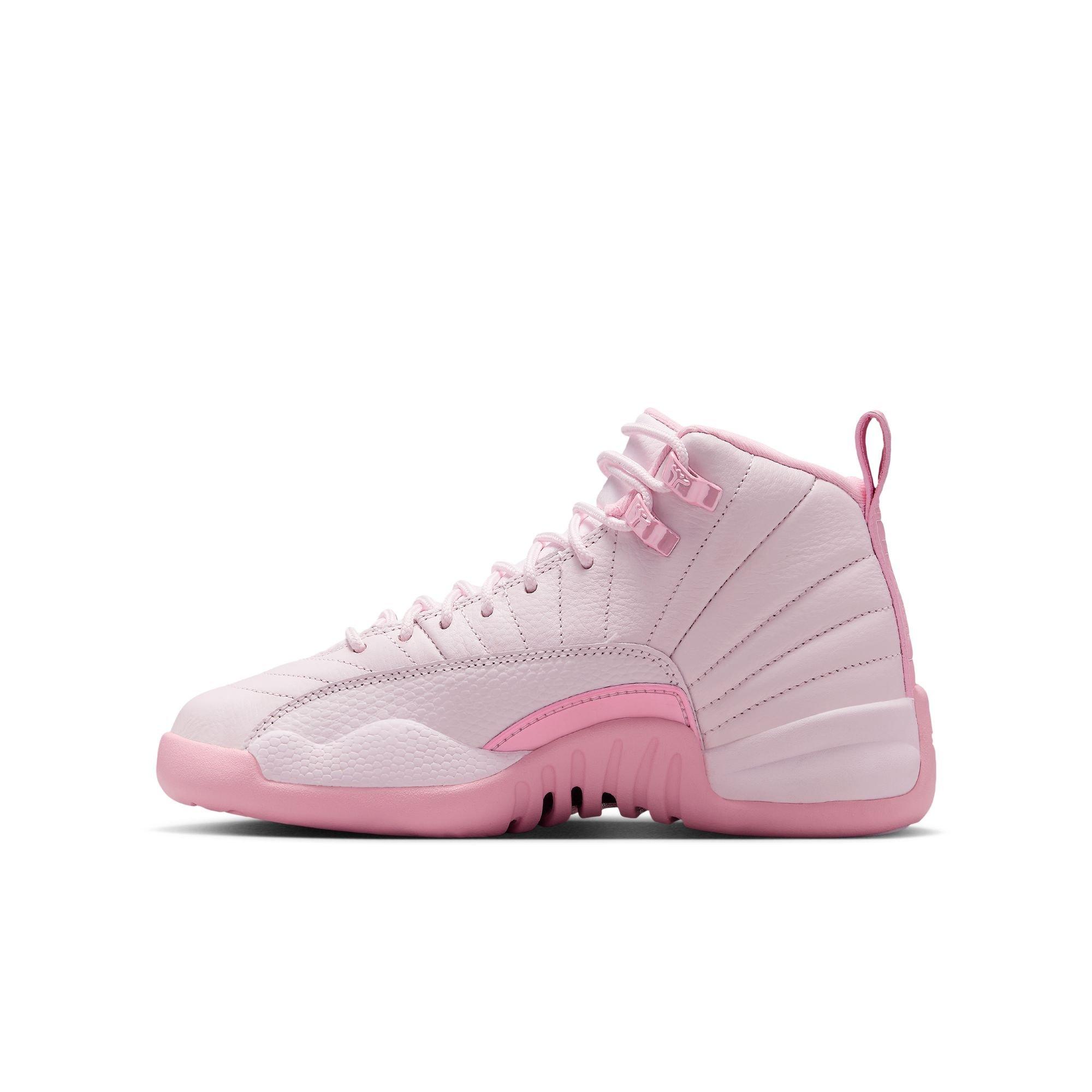 Jordan 12 Retro &ldquo;Pearl Pink" Grade School Girl's Shoe - PEARL PINK/SOFT PINK Thumbnail View 8