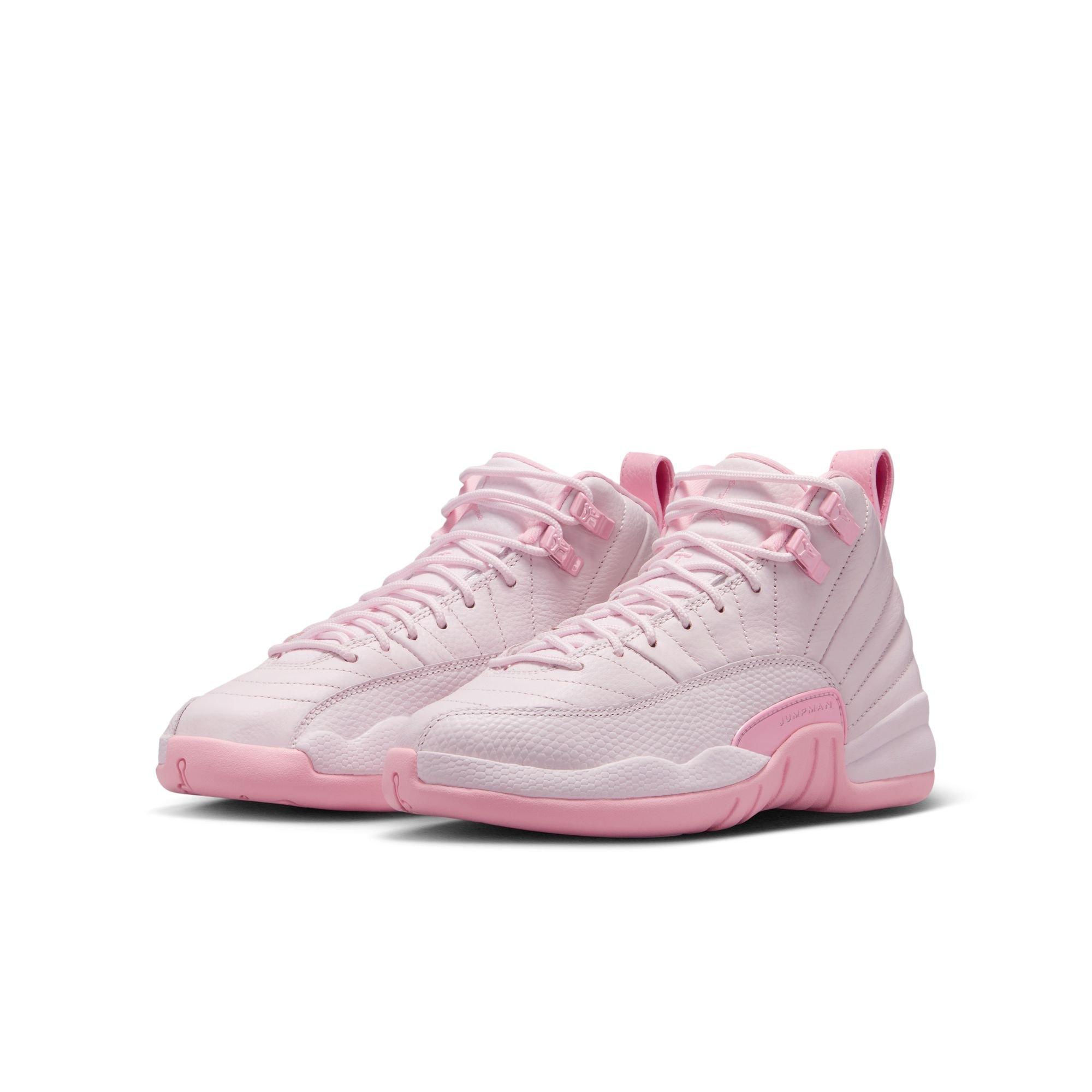 Jordan 12 Retro &ldquo;Pearl Pink" Grade School Girl's Shoe - PEARL PINK/SOFT PINK Thumbnail View 4