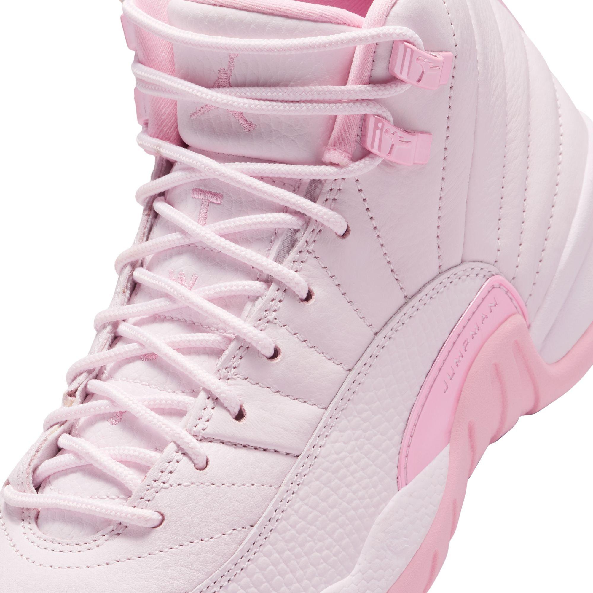 Jordan 12 Retro &ldquo;Pearl Pink" Grade School Girl's Shoe - PEARL PINK/SOFT PINK Thumbnail View 5