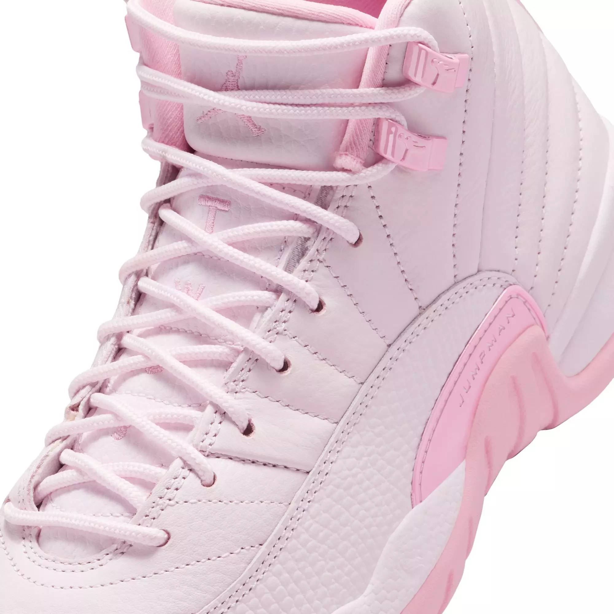 Jordan 12 Retro “Pearl Pink" Grade School Girl's Shoe - PEARL PINK/SOFT PINK