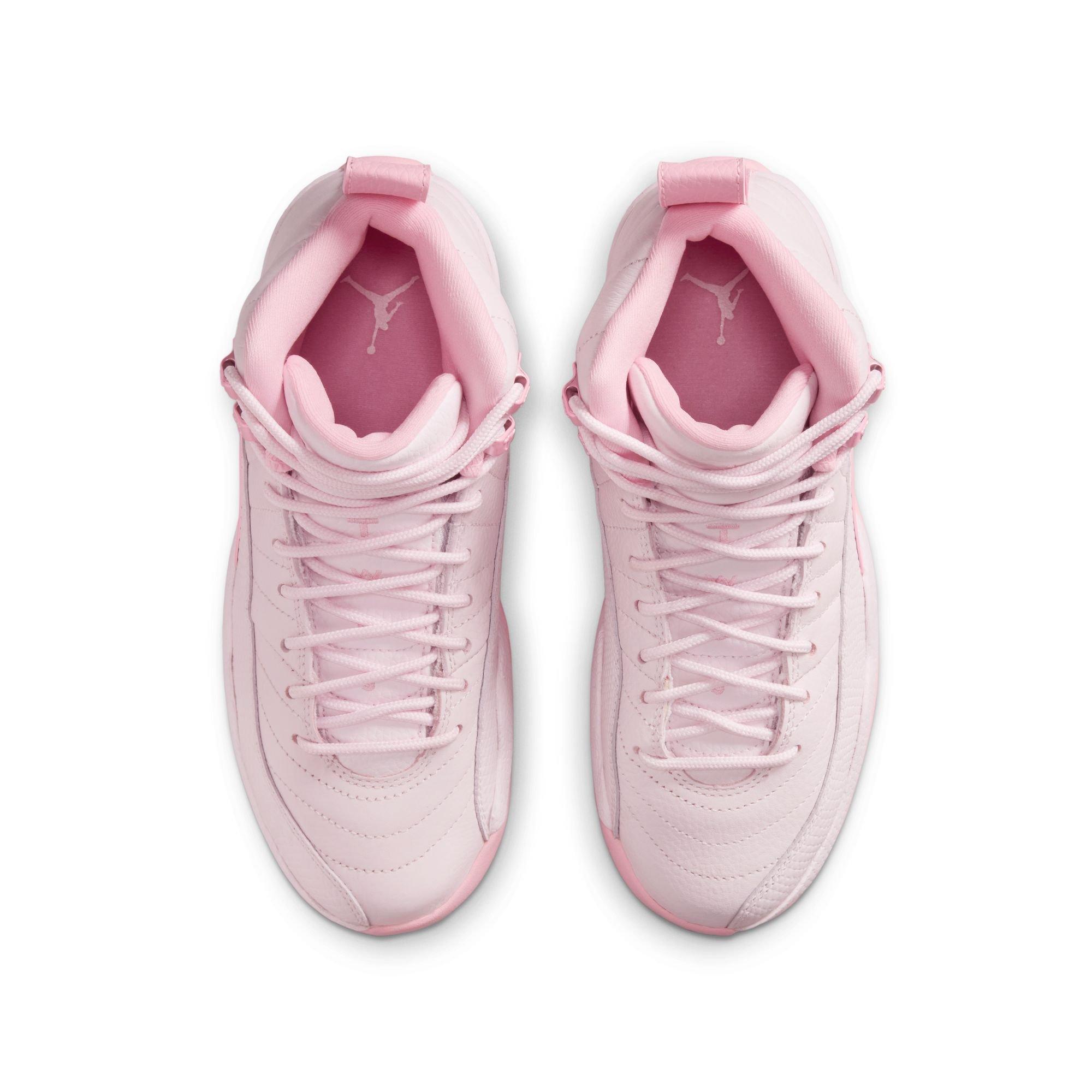 Jordan 12 Retro &ldquo;Pearl Pink" Grade School Girl's Shoe - PEARL PINK/SOFT PINK Thumbnail View 10
