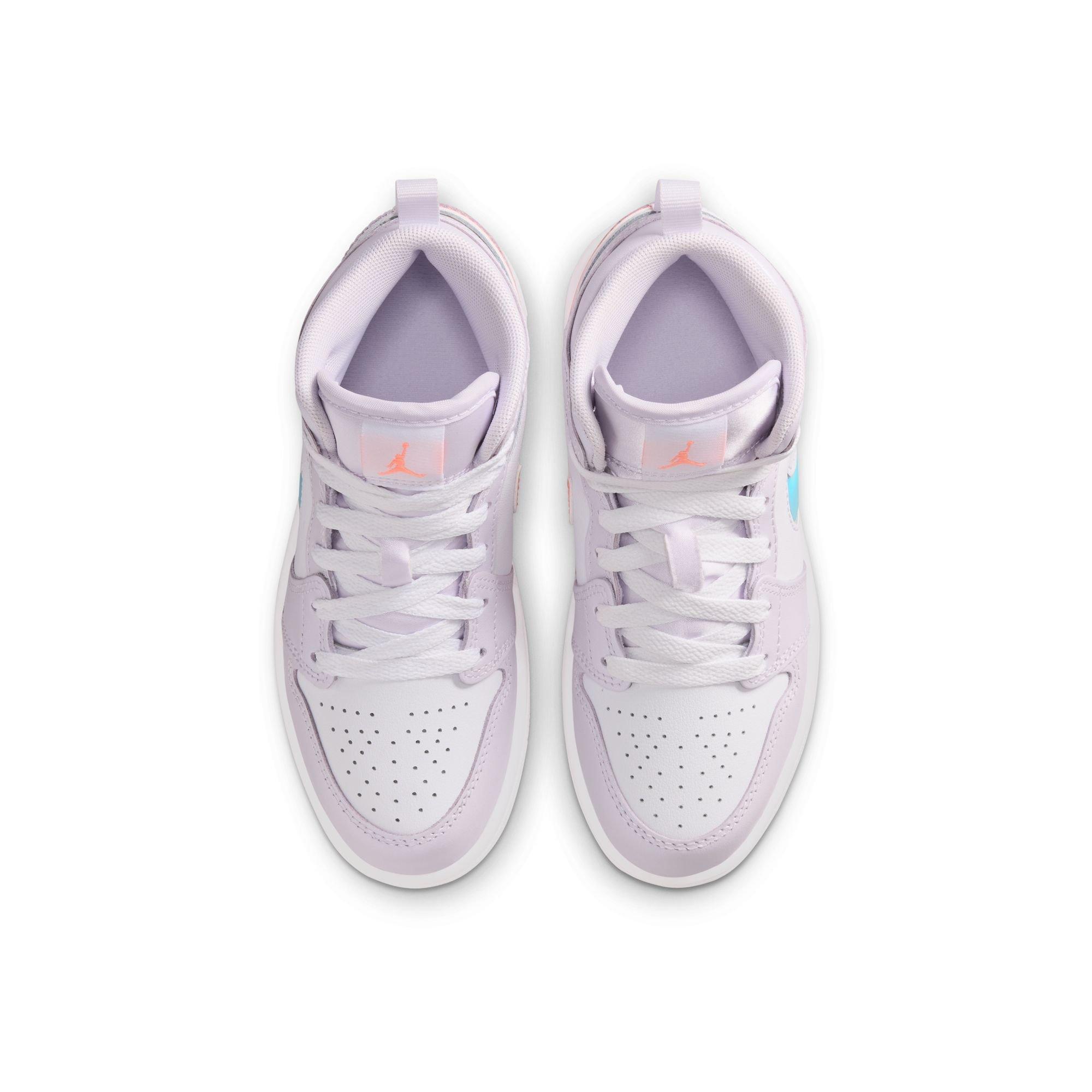 Jordan 1 Mid SE Preschool Girls' "Barely Grape/Atomic Pink/White" Shoe