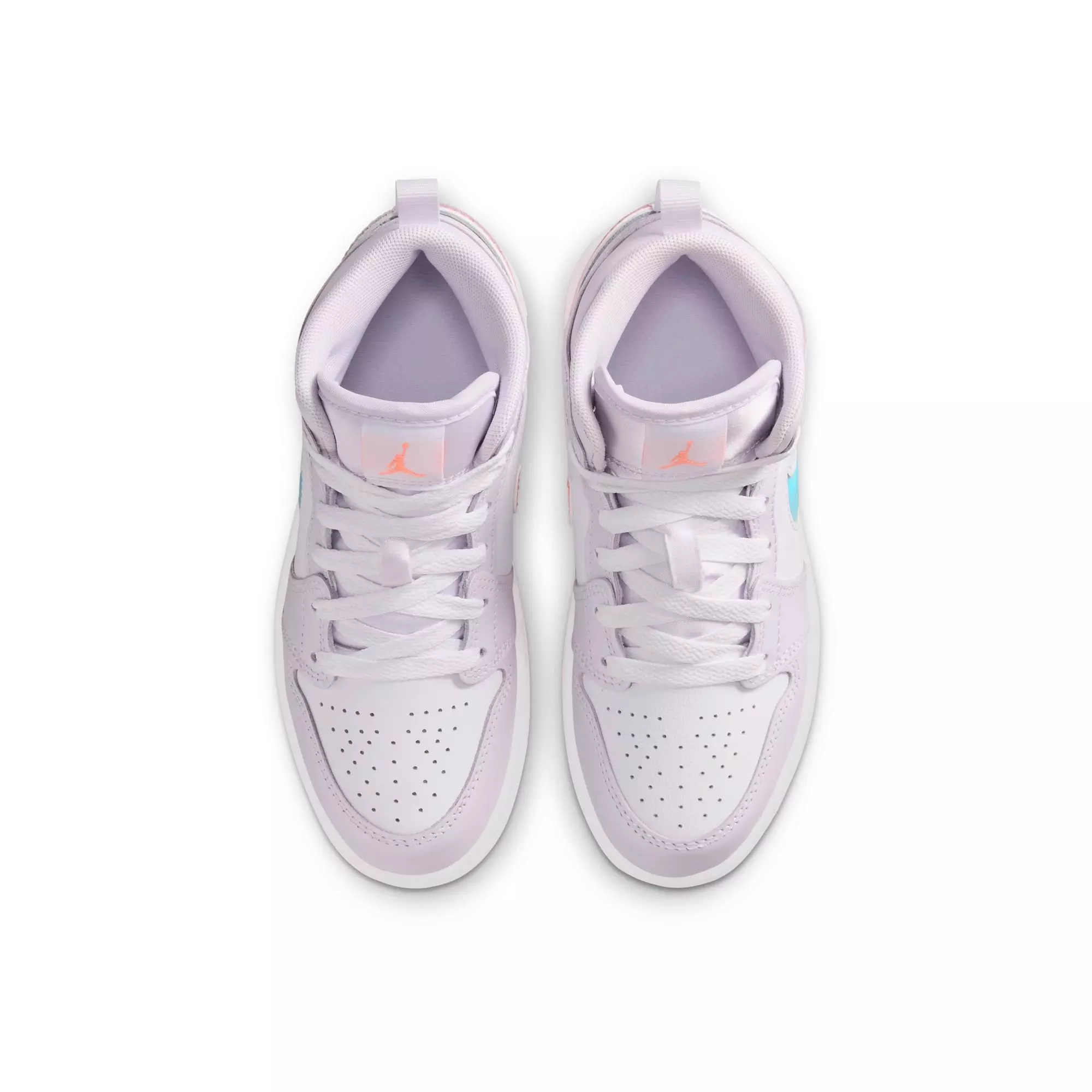 Jordan 1 Mid SE "Barely Grape/Atomic Pink/White" Preschool Girls' Shoe - PURPLE/PINK