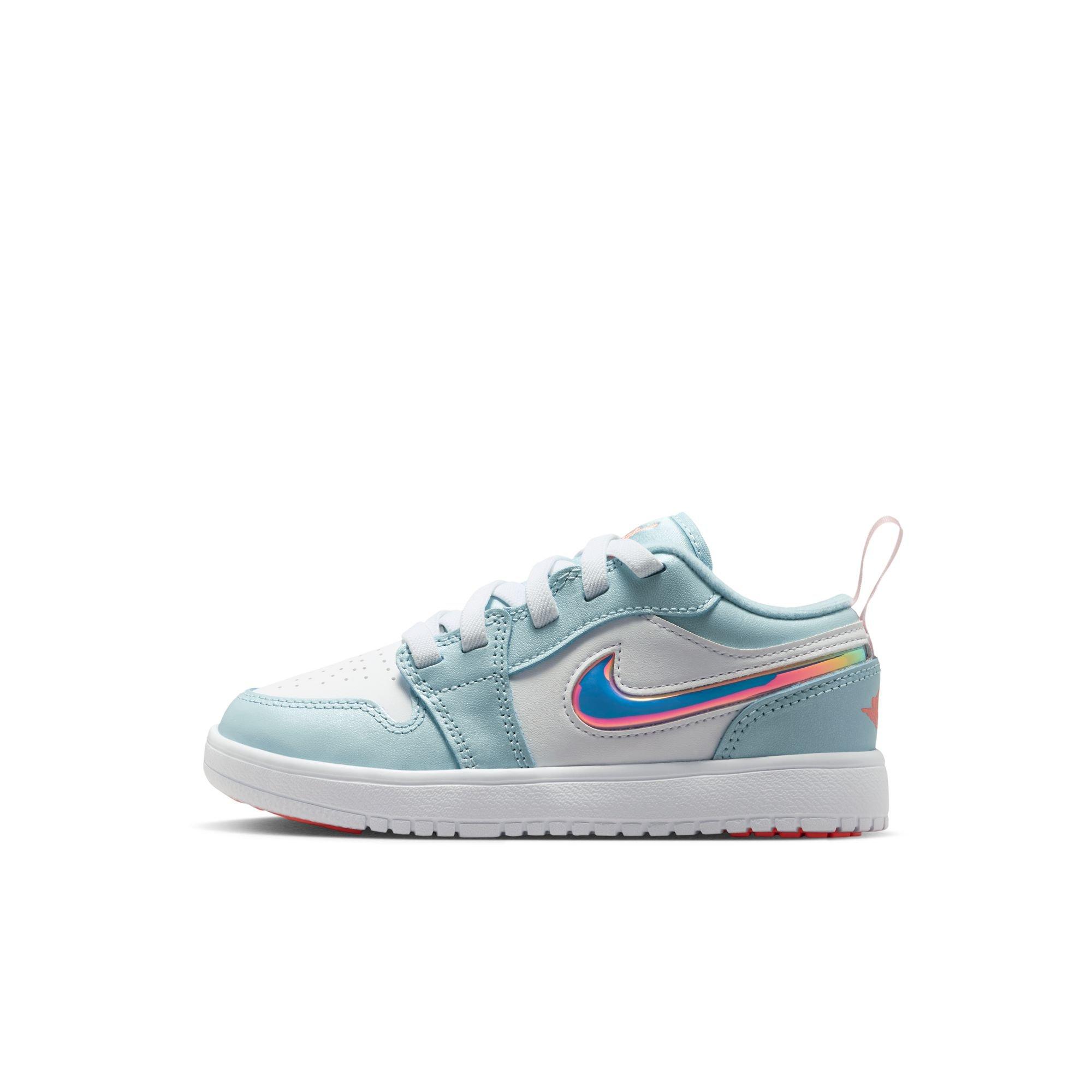 Jordan 1 Low Alt SE Preschool Girls' "Ocean Bliss/Atomic Pink/White" Shoe