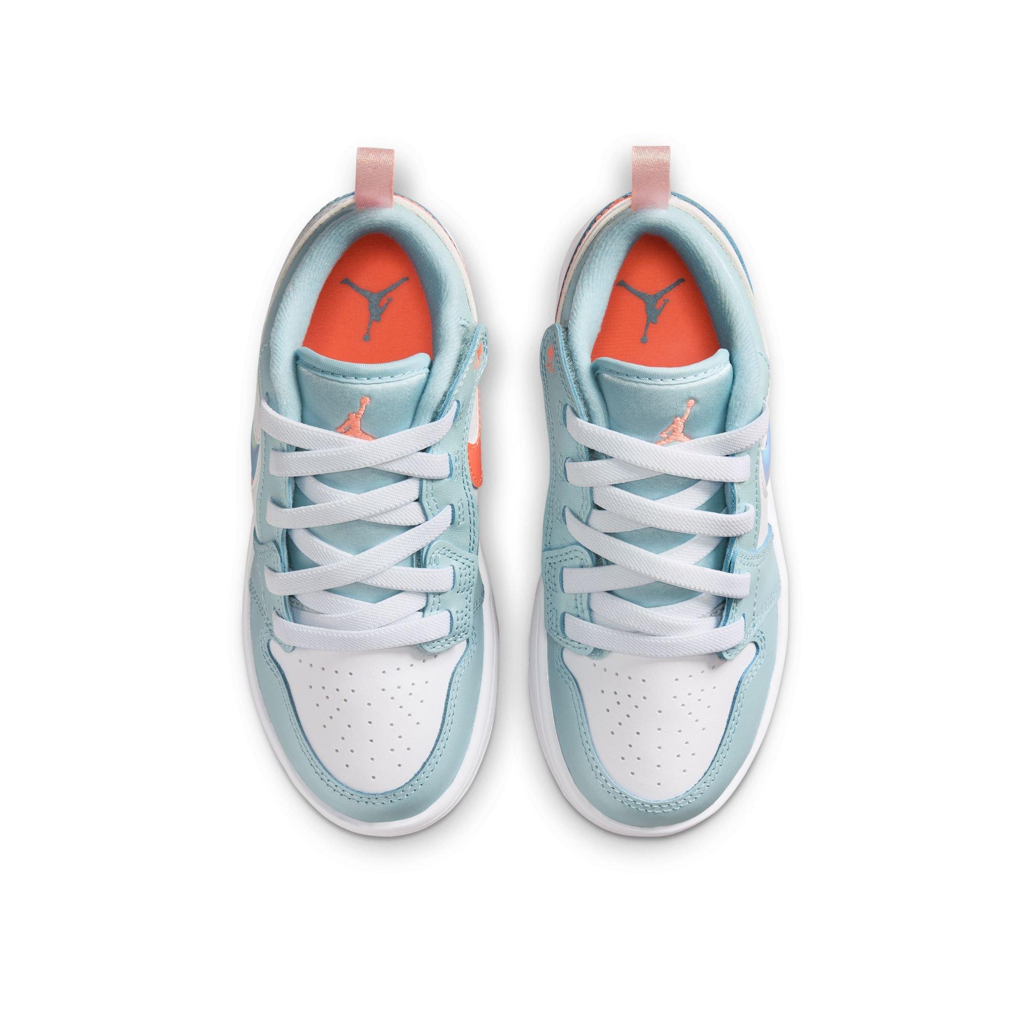 Jordan 1 Low Alt SE Preschool Girls' "Ocean Bliss/Atomic Pink/White" Shoe