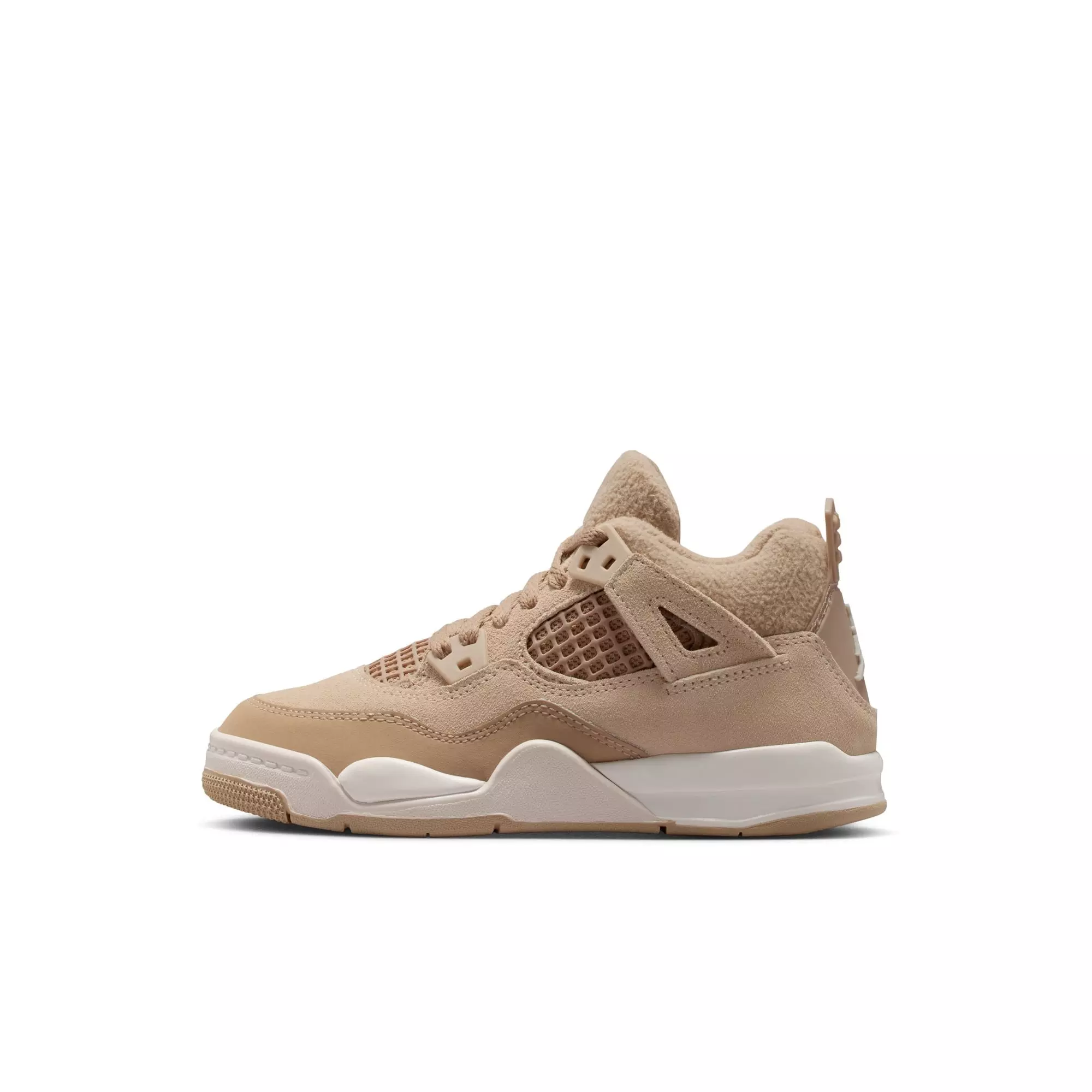 Jordan 4 Retro “Cozy Girl” Preschool Girls' Shoe - HEMP/OREWOOD BROWN