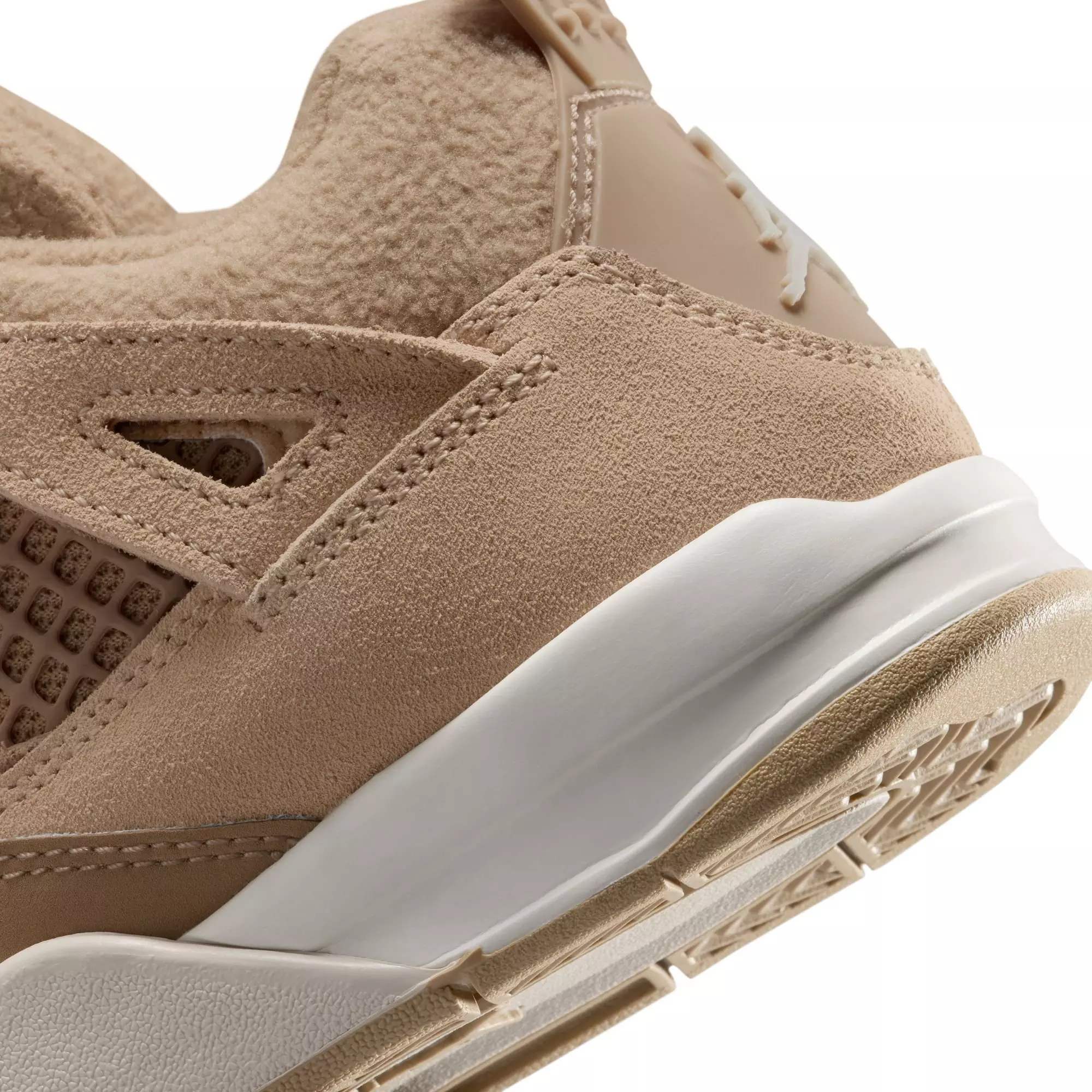 Jordan 4 Retro “Cozy Girl” Preschool Girls' Shoe - HEMP/OREWOOD BROWN