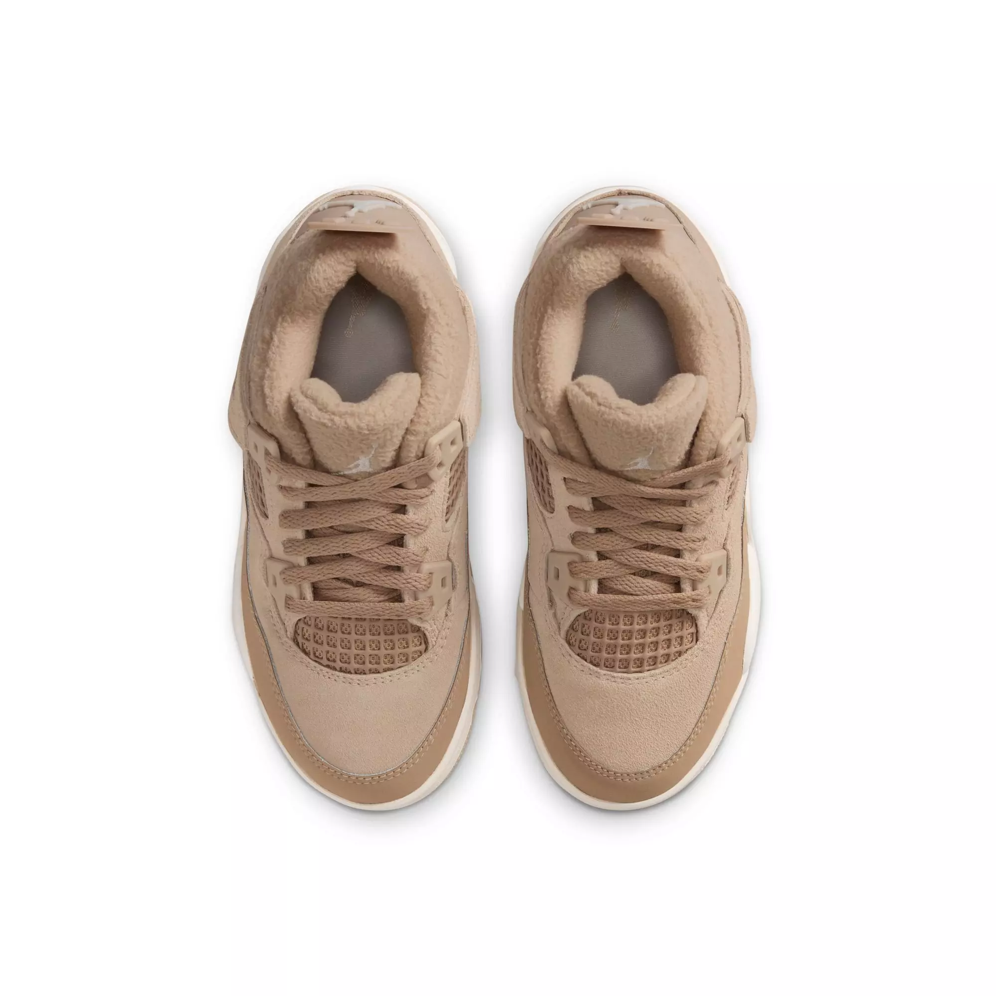 Jordan 4 Retro “Cozy Girl” Preschool Girls' Shoe - HEMP/OREWOOD BROWN
