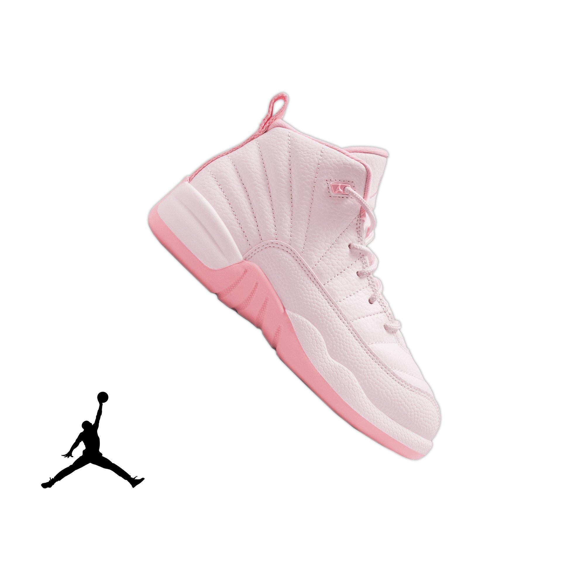 Jordan 12 Retro Preschool Girl's “Pearl Pink" Shoe