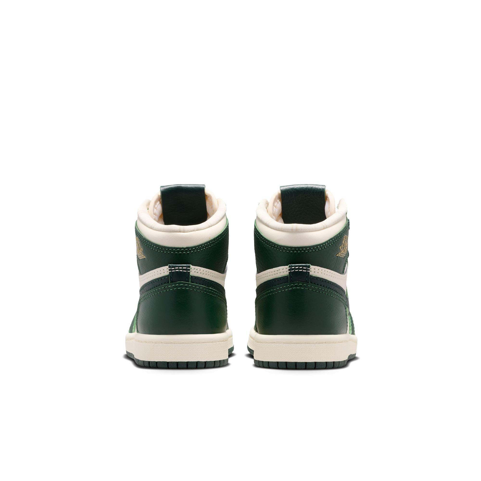 Jordan 1 Retro High OG Preschool Girl's "Pro Green" Shoe