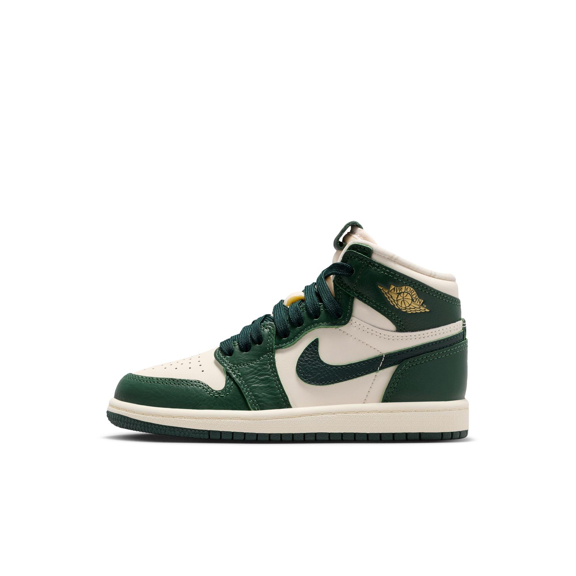 Jordan 1 Retro High OG Preschool Girl's "Pro Green" Shoe