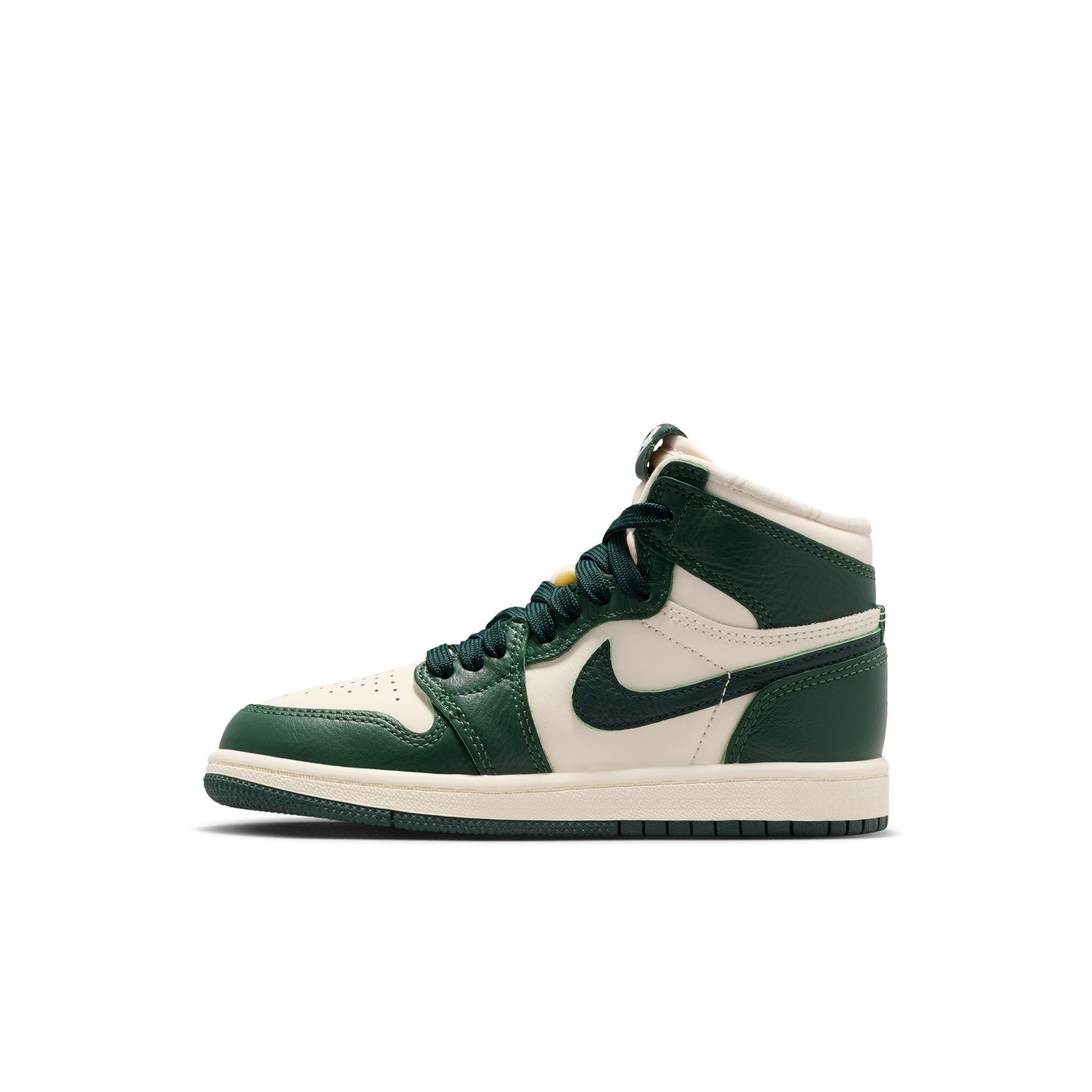 Jordan 1 Retro High OG Preschool Girl's "Pro Green" Shoe