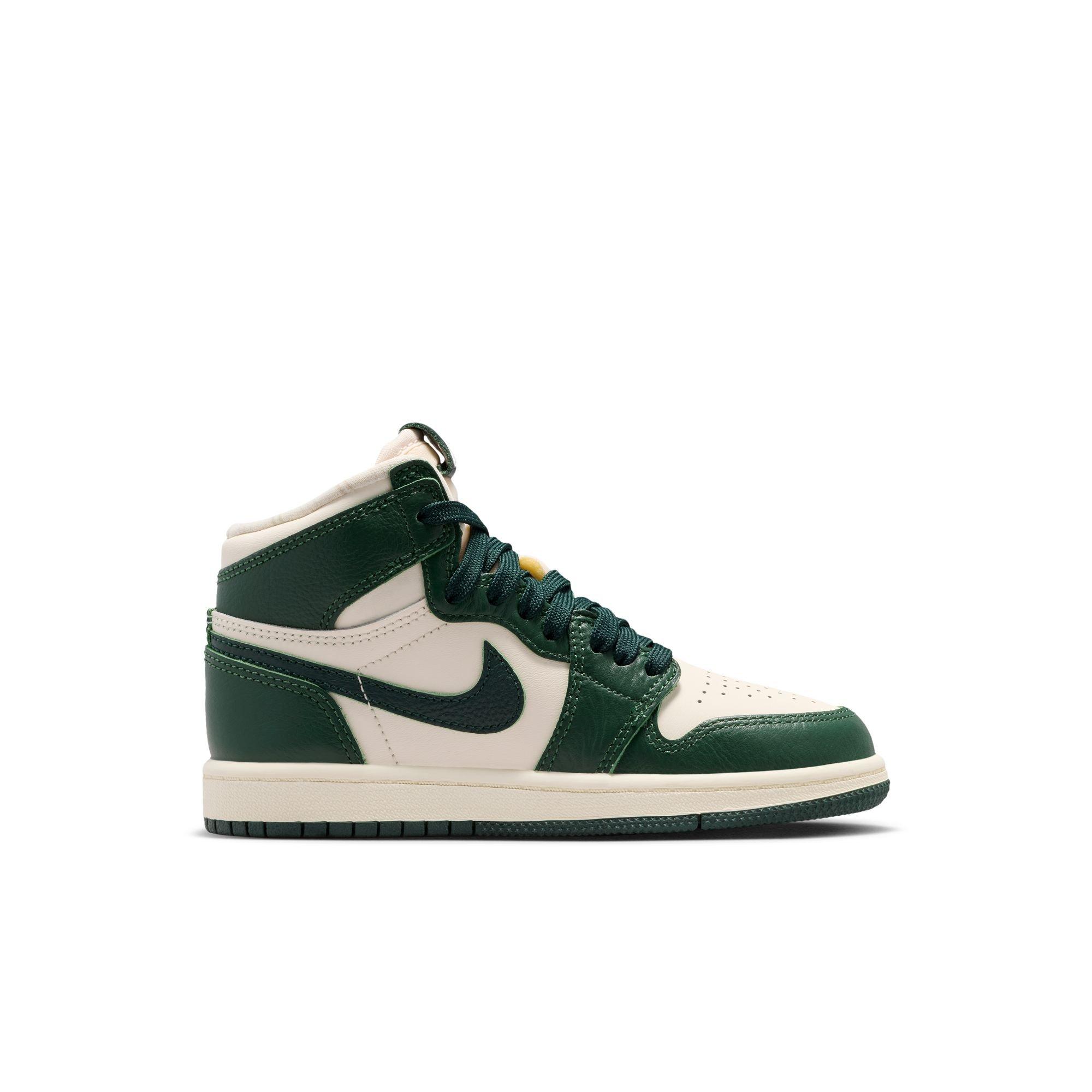 Jordan 1 Retro High OG Preschool Girl's "Pro Green" Shoe