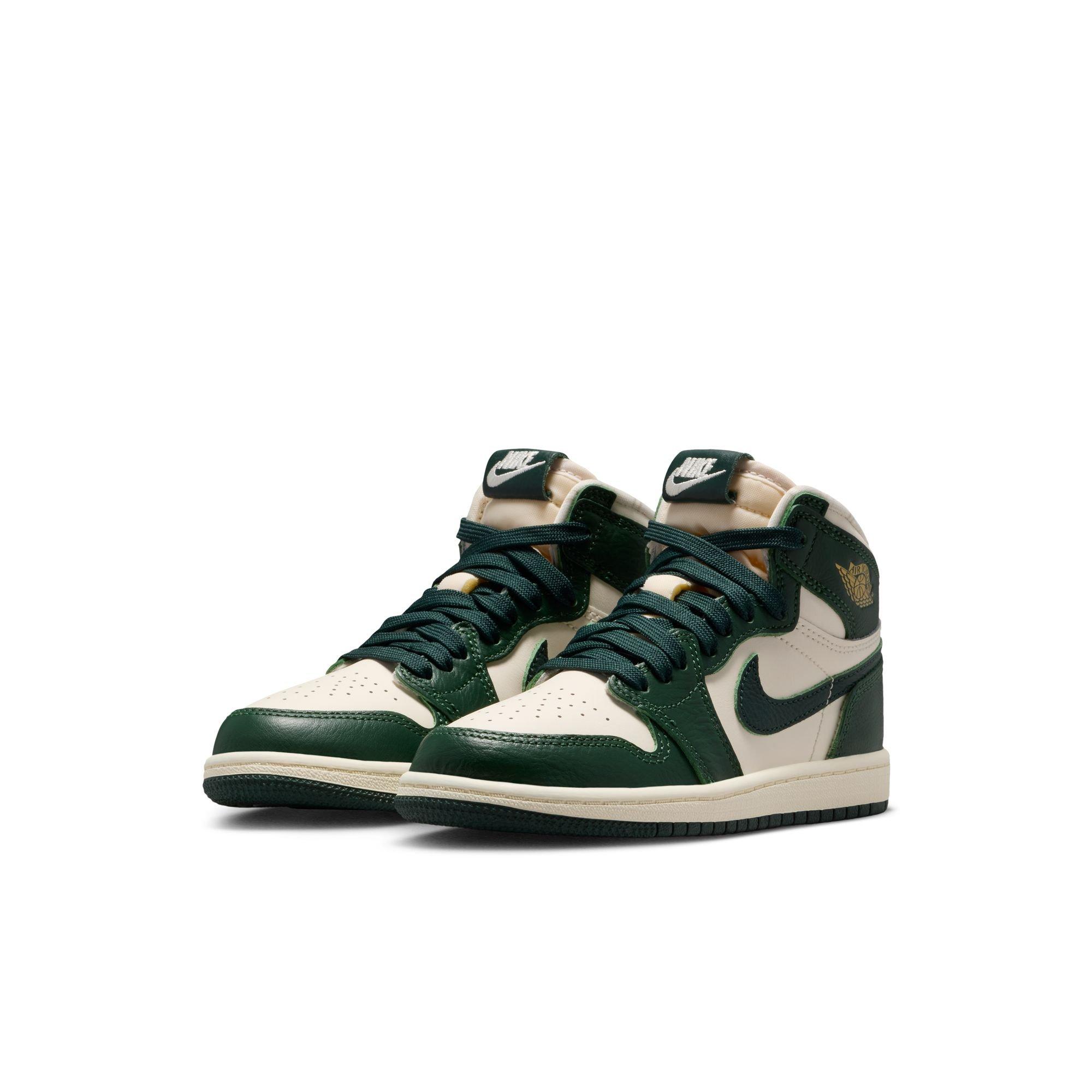 Jordan 1 Retro High OG Preschool Girl's "Pro Green" Shoe