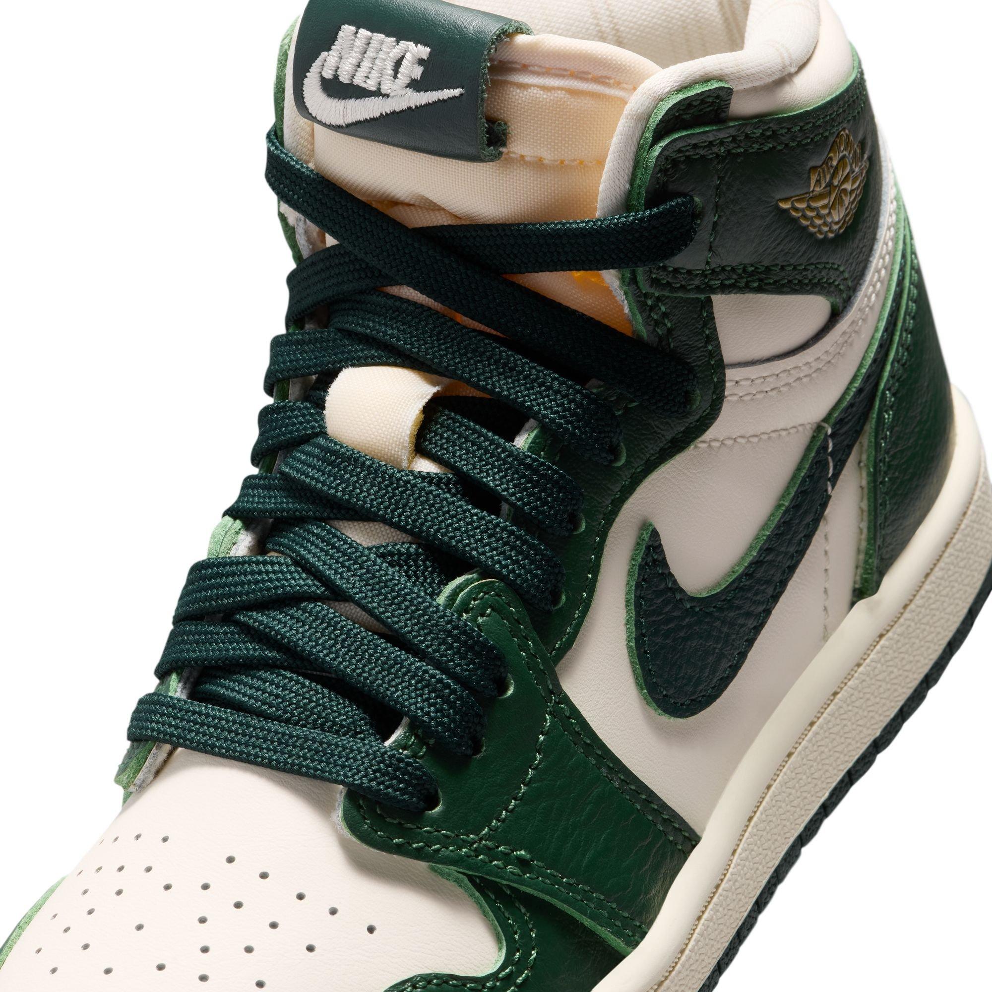 Jordan 1 Retro High OG Preschool Girl's "Pro Green" Shoe