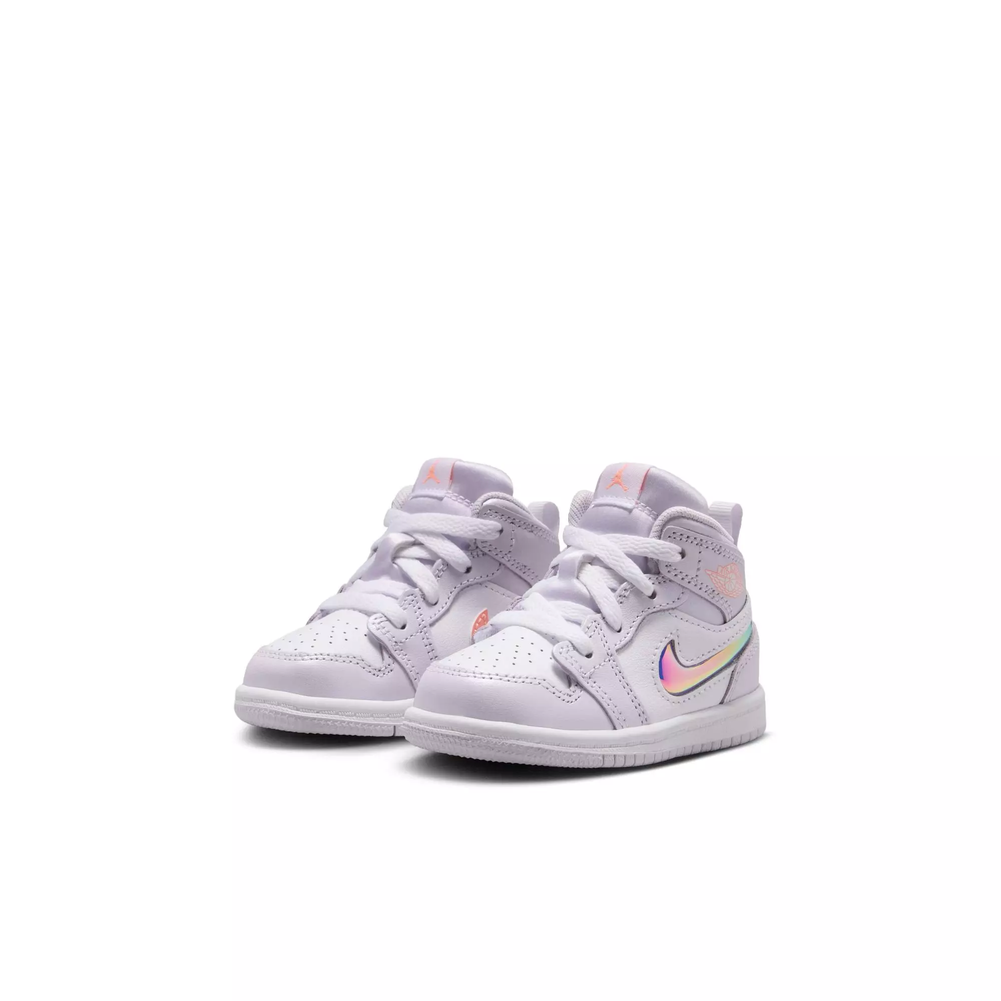 Jordan 1 Mid SE "Barely Grape/Atomic Pink/White" Toddler Girls' Shoe - PURPLE/PINK