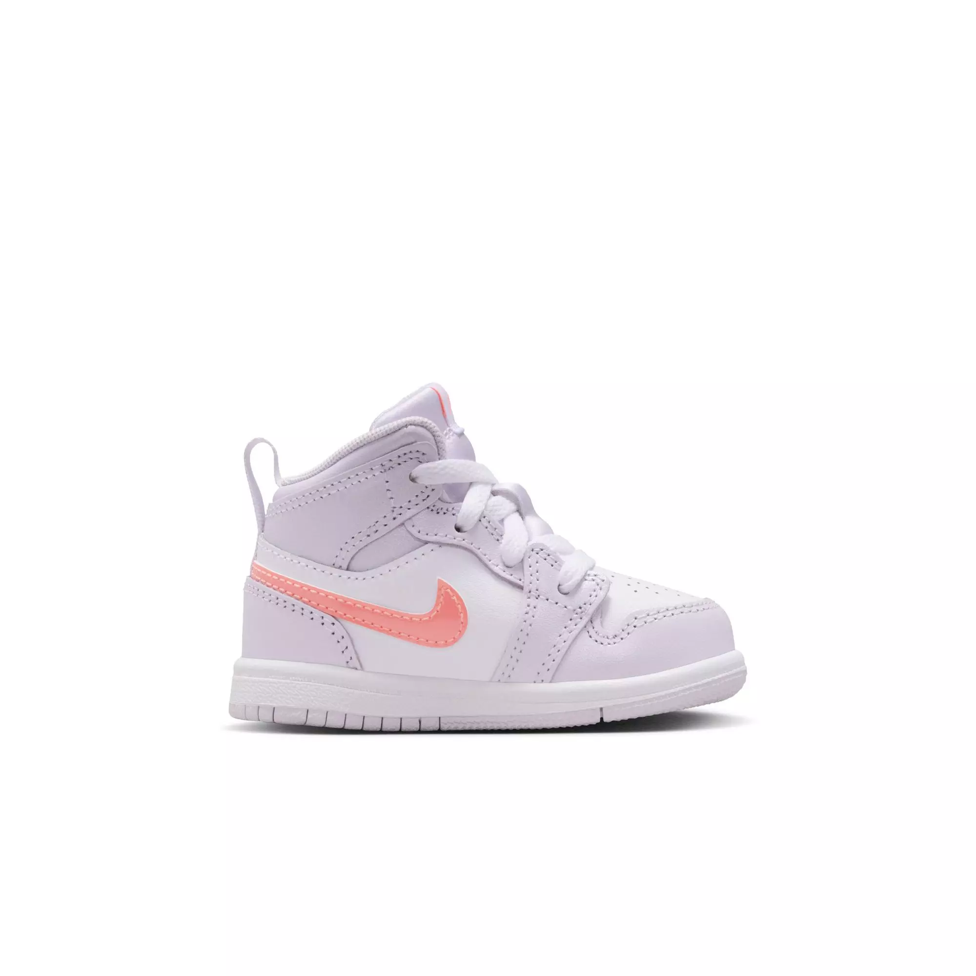 Jordan 1 Mid SE "Barely Grape/Atomic Pink/White" Toddler Girls' Shoe - PURPLE/PINK