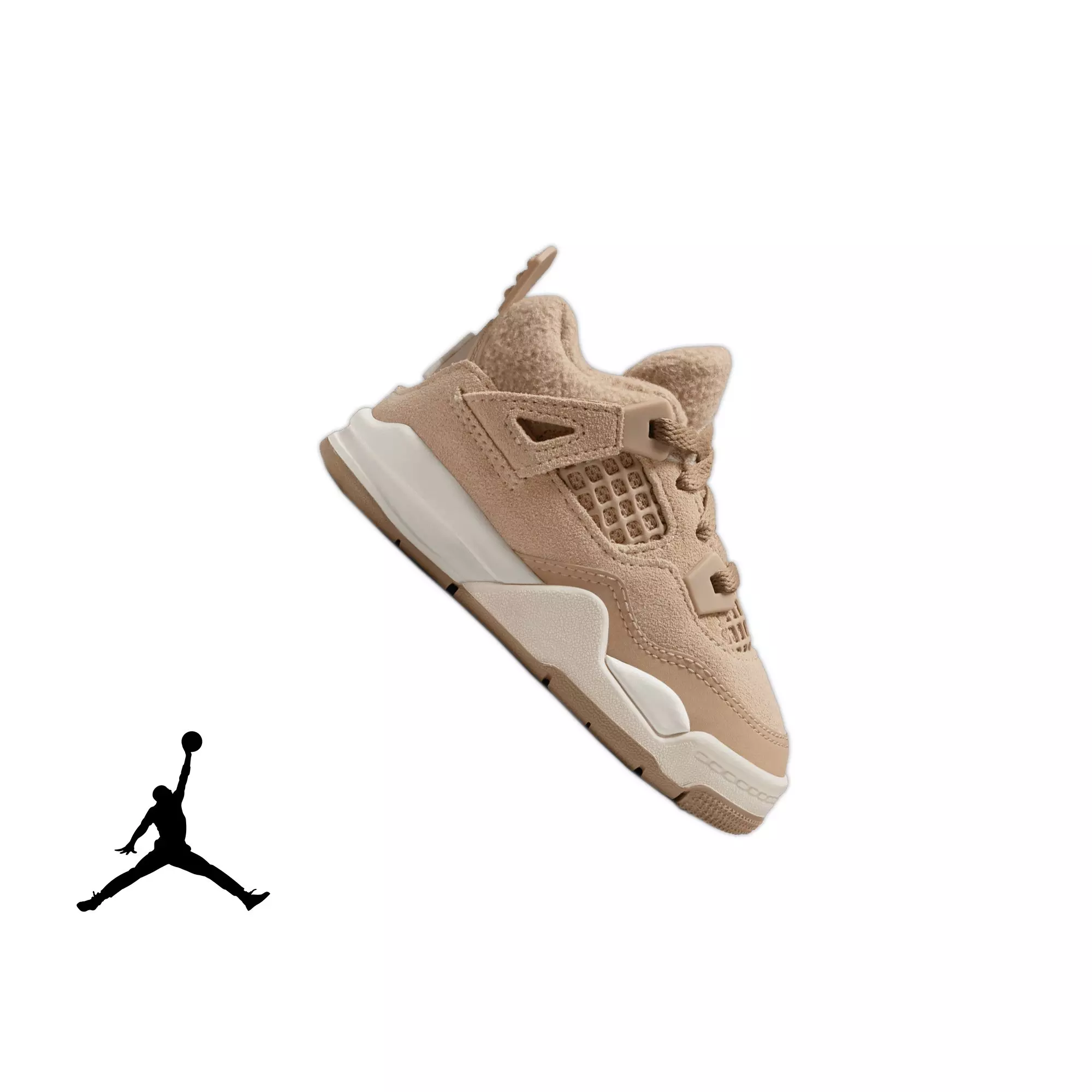 Jordan 4 Retro “Cozy Girl” Toddler Girls' Shoe - HEMP/OREWOOD BROWN