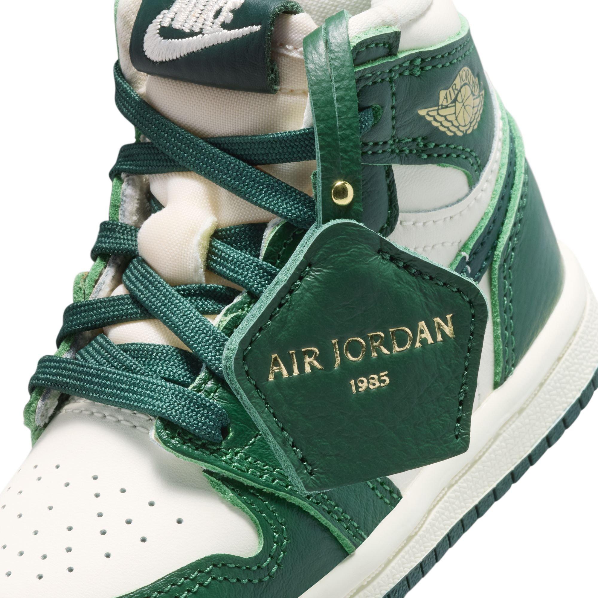 Jordan 1 Retro High OG Toddler Girl's "Pro Green" Shoe