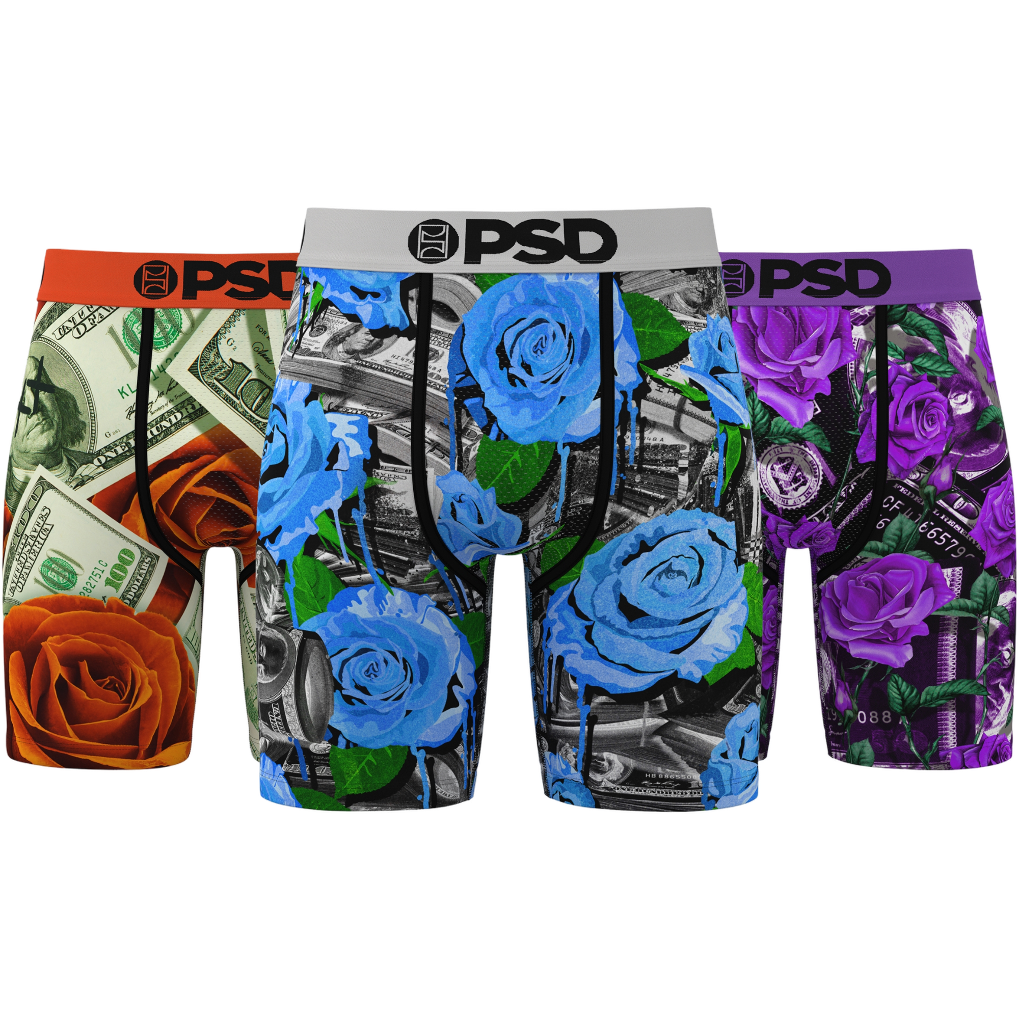 PSD Men's Royal Bloom Underwear-3PK - MULTI-COLOR Thumbnail View 1