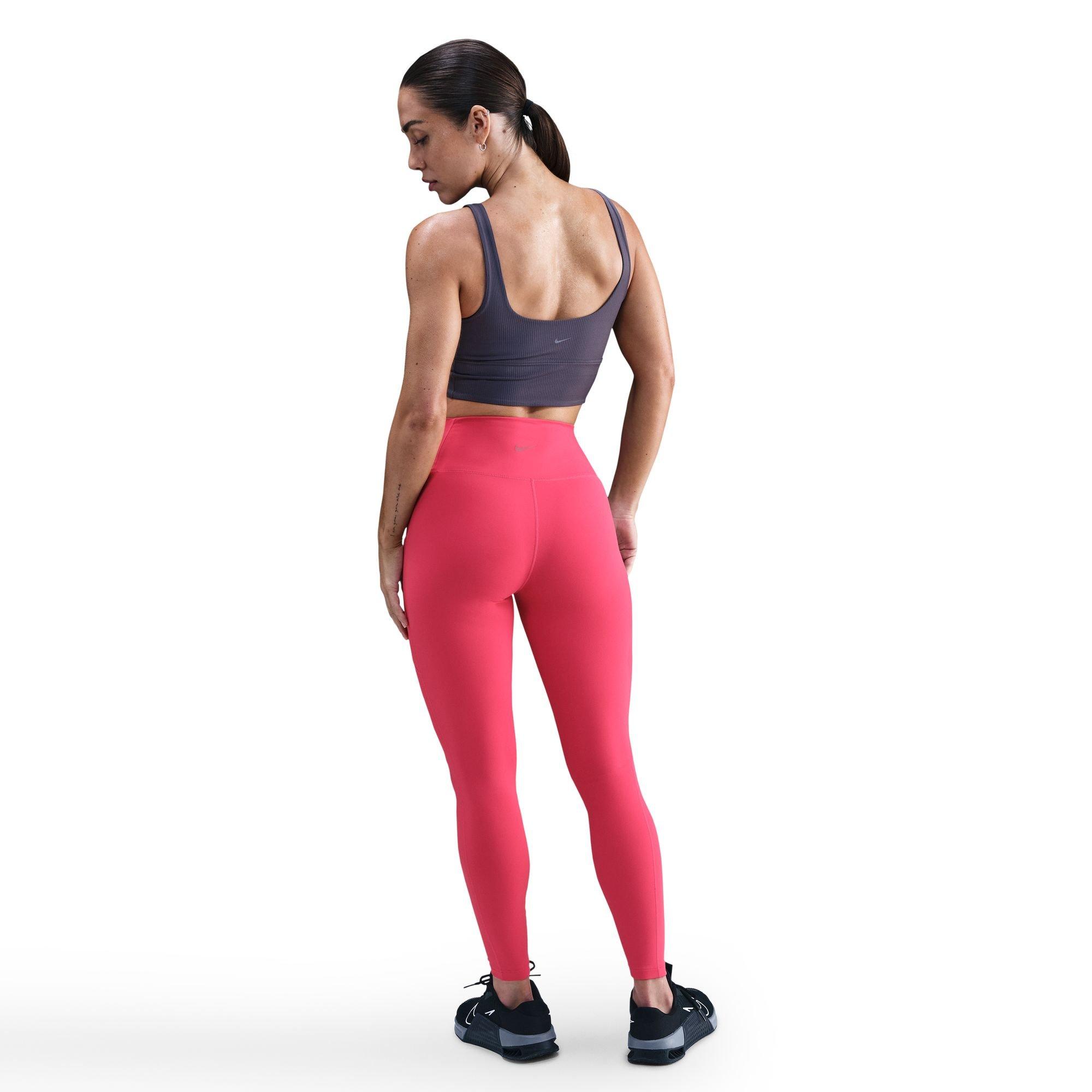 Nike Women's One High-Waisted 7/8 Leggings with Pockets - PINK Thumbnail View 2