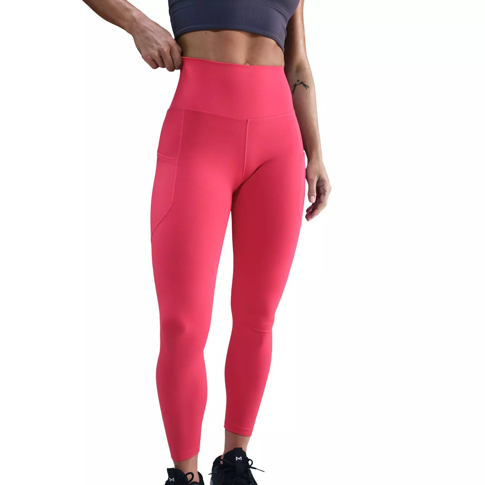 Nike Women's One High-Waisted 7/8 Leggings with Pockets - PINK