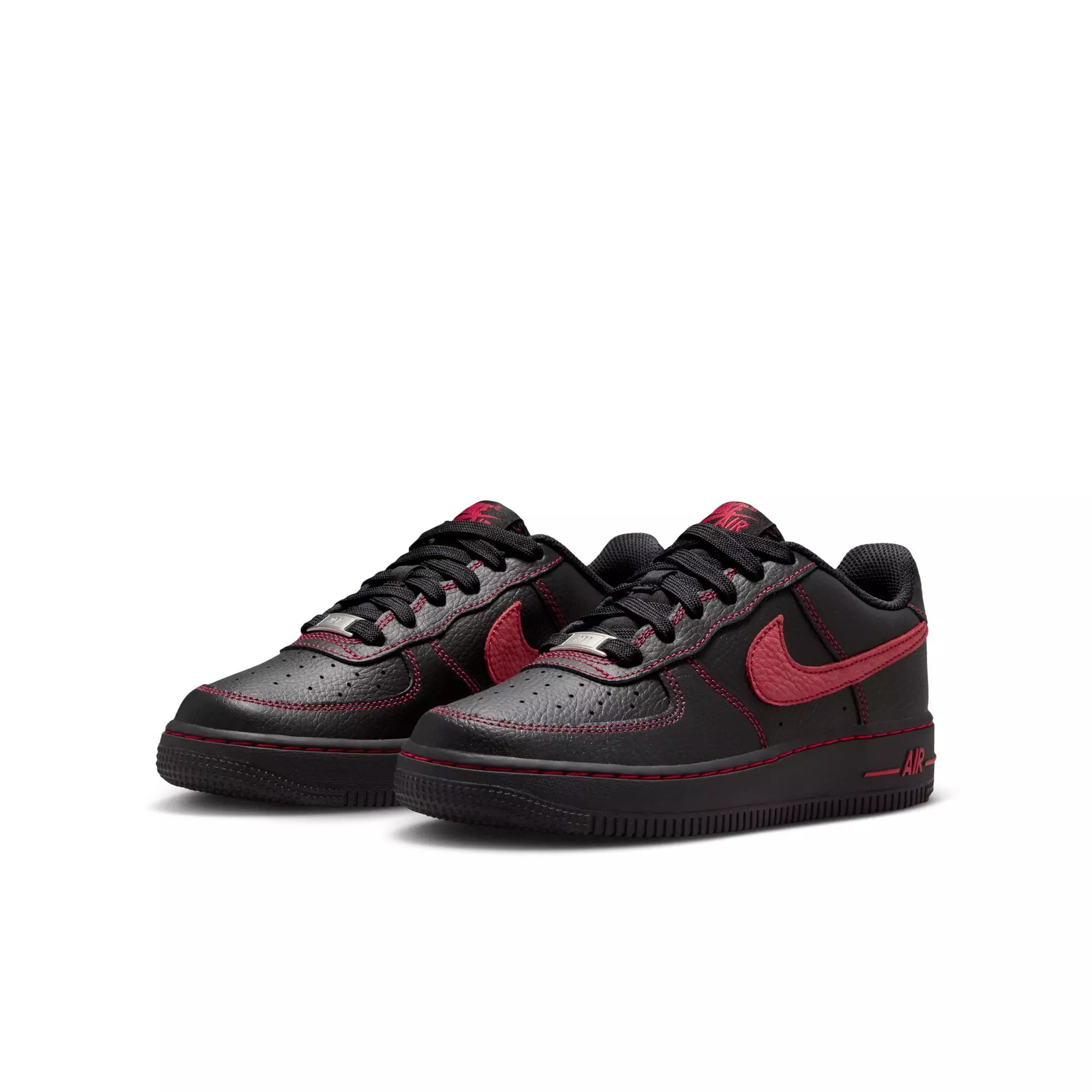Nike Air Force 1 LV8 "Black/University Red" Grade School Boys' Shoe - BLACK/RED