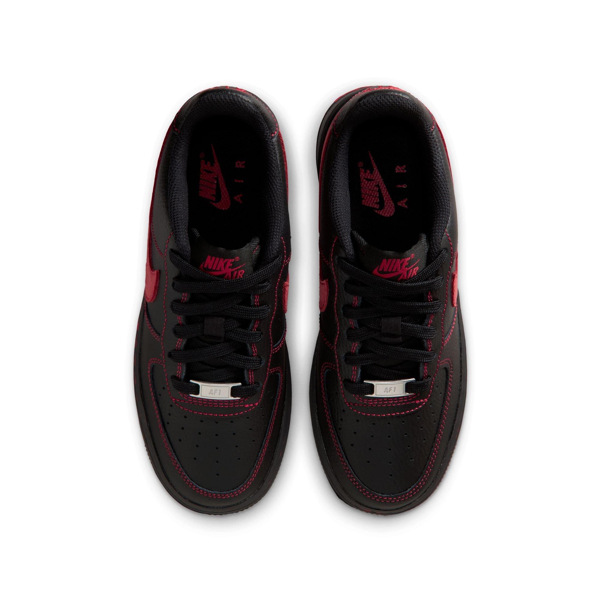 Nike Air Force 1 LV8 Grade School Boys' "Black/University Red" Shoe